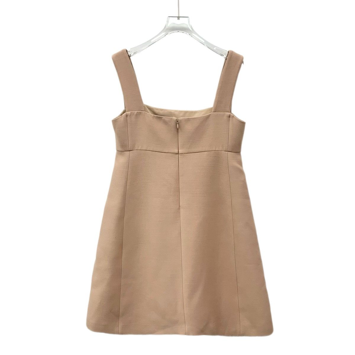 Dior Christian Dior Apricot Square Neck Wool Camisole Dress K26WX Size S / US 4 / IT 40 - 2 Thumbnail