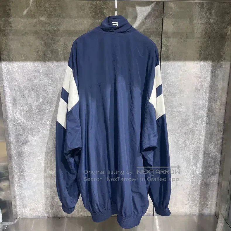 Balenciaga Balenciaga Embroidered Windbreaker Blue Jacket Zipper Spor Size US XS / EU 42 / 0 - 2 Thumbnail