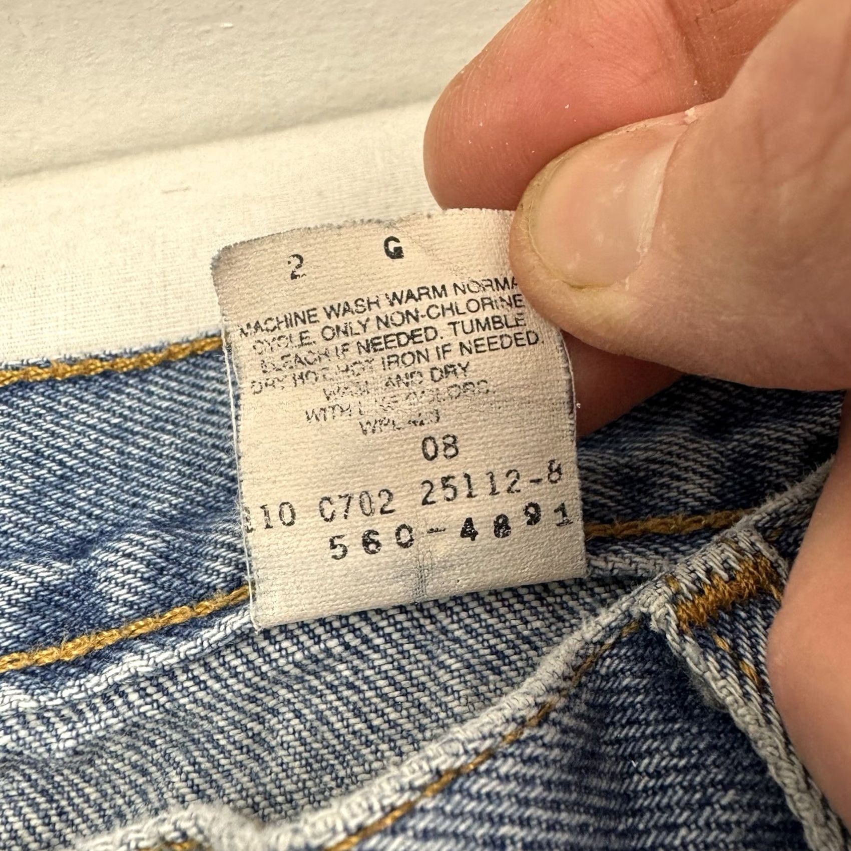 Levi's Vintage Levi'S 560 Jeans Adult Men Blue 38x30 Fit Relaxed Tapered Worn Stains 90s Y2K Size US 38 / EU 54 - 5 Thumbnail