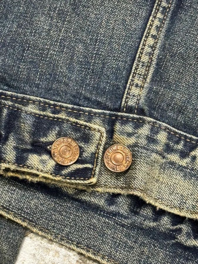 Designer × Polo Ralph Lauren × Vintage 2000s Ralph Lauren Blue USA Flag Eagle Denim Jacket Size US S / EU 44-46 / 1 - 8 Thumbnail
