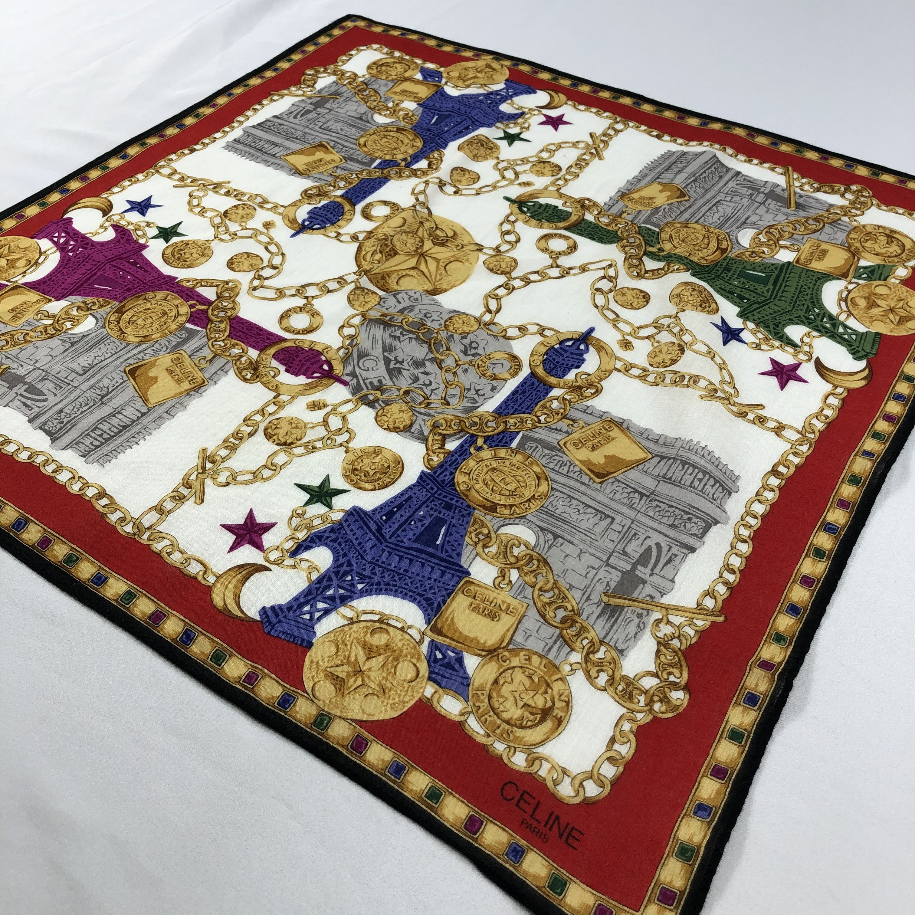 Celine × Vintage Celine Neckerchief / Bandana / Handkerchief Size ONE SIZE - 4 Thumbnail