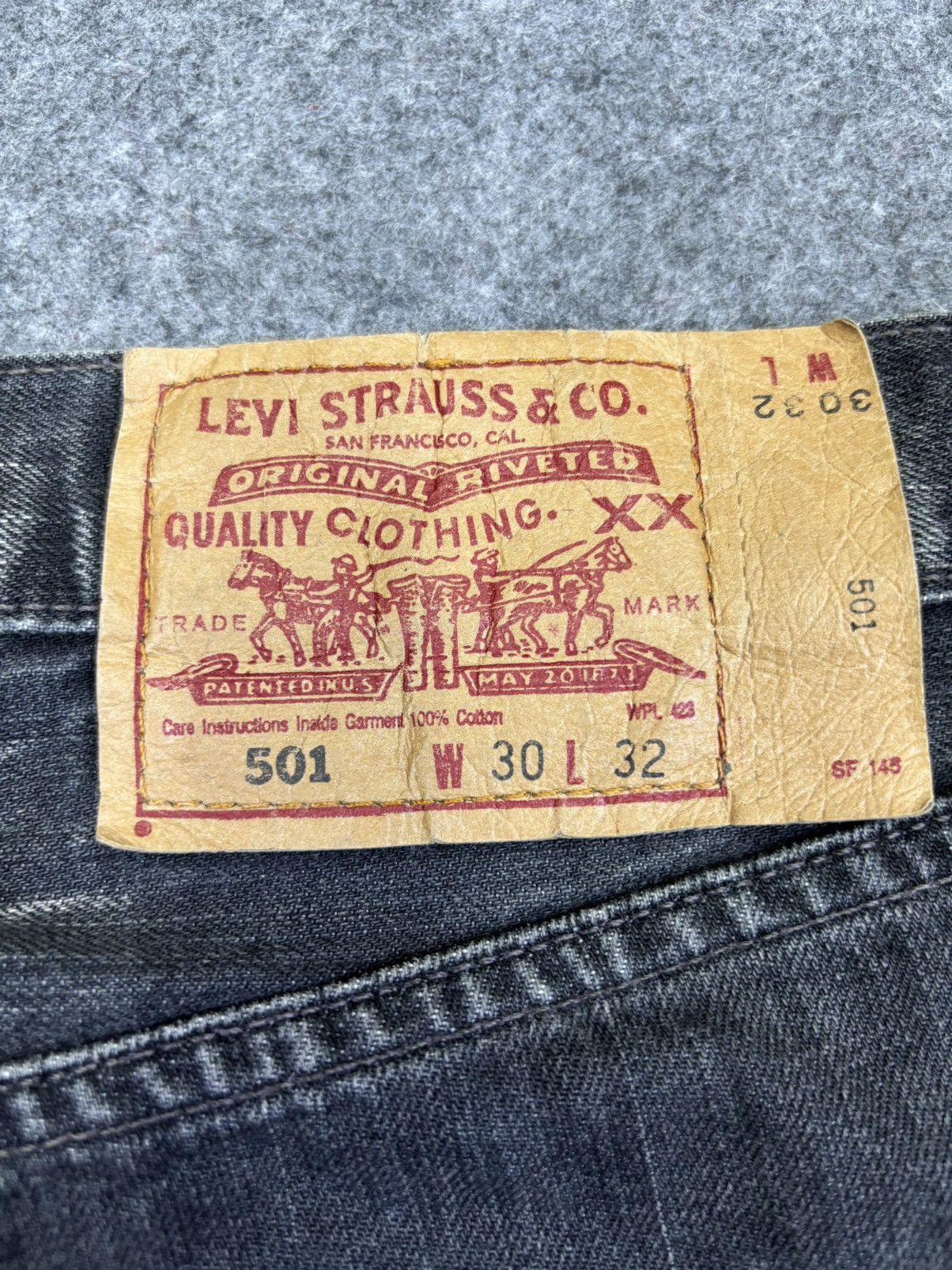 Levi's Vintage Levis 501 Original Sick Fades Denim F755 Size US 30 / EU 46 - 11 Thumbnail
