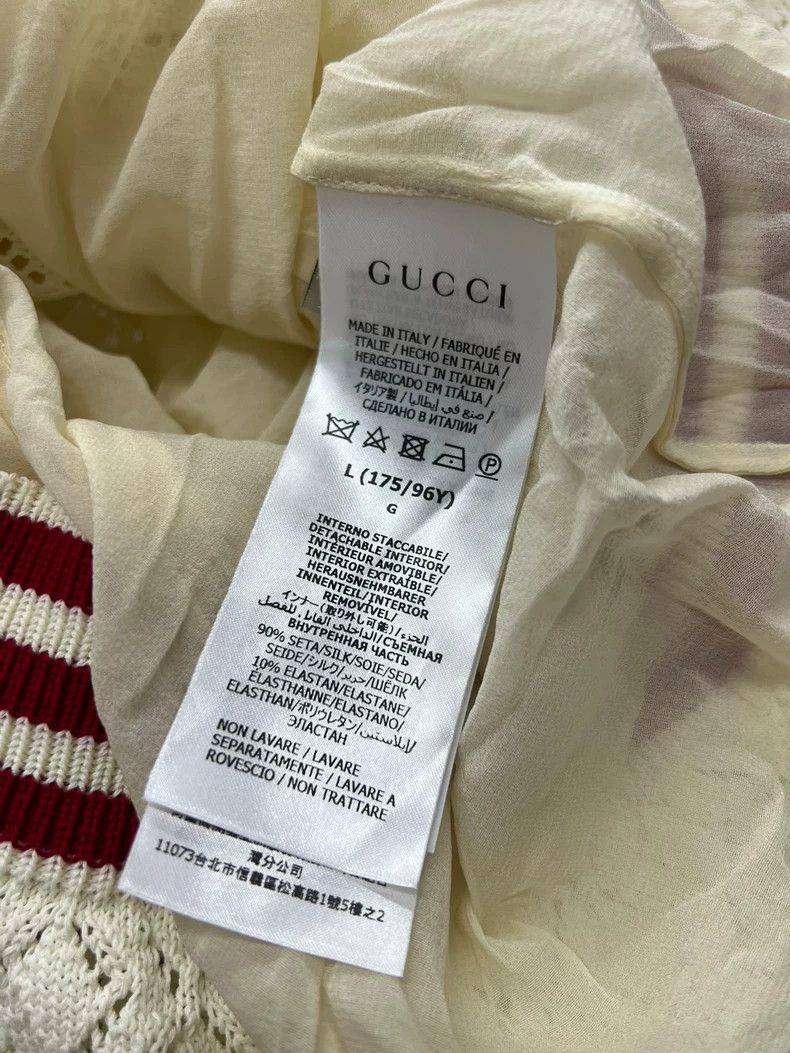 Gucci Gucci Co-branded white knitted short-sleeved Polo shirt Size L / US 10 / IT 46 - 6 Thumbnail