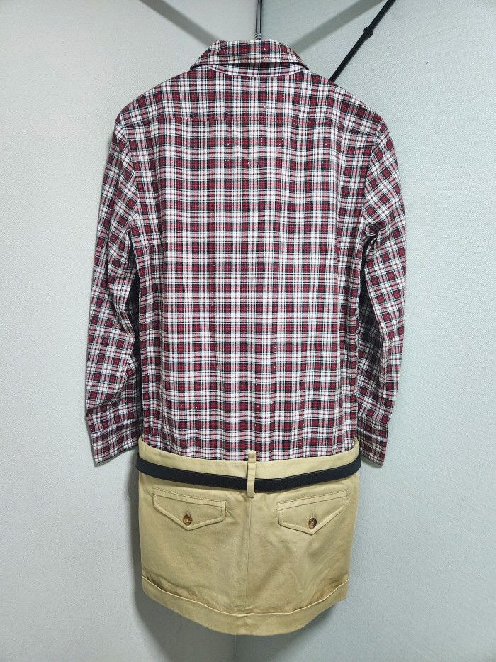 Dsquared2 DSQUARED2 resort 시그니쳐 CHECKED SHIRT DRESS​ Size XS / US 0-2 / IT 36-38 - 6 Thumbnail