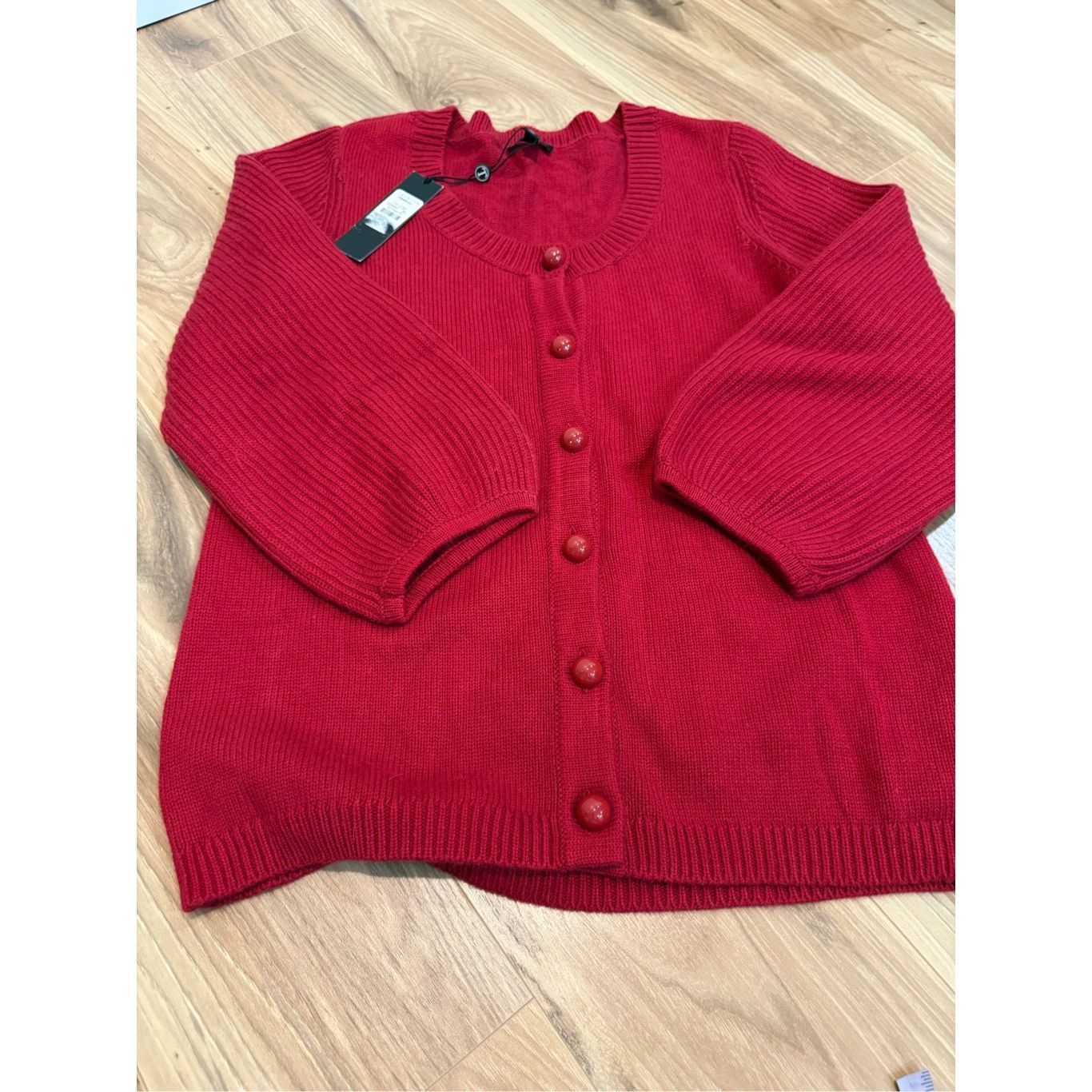 Other Talbots NWT Red Button Down Sweater Cardigan 3/4 Puffy Sleev Size S / US 4 / IT 40 - 7 Thumbnail
