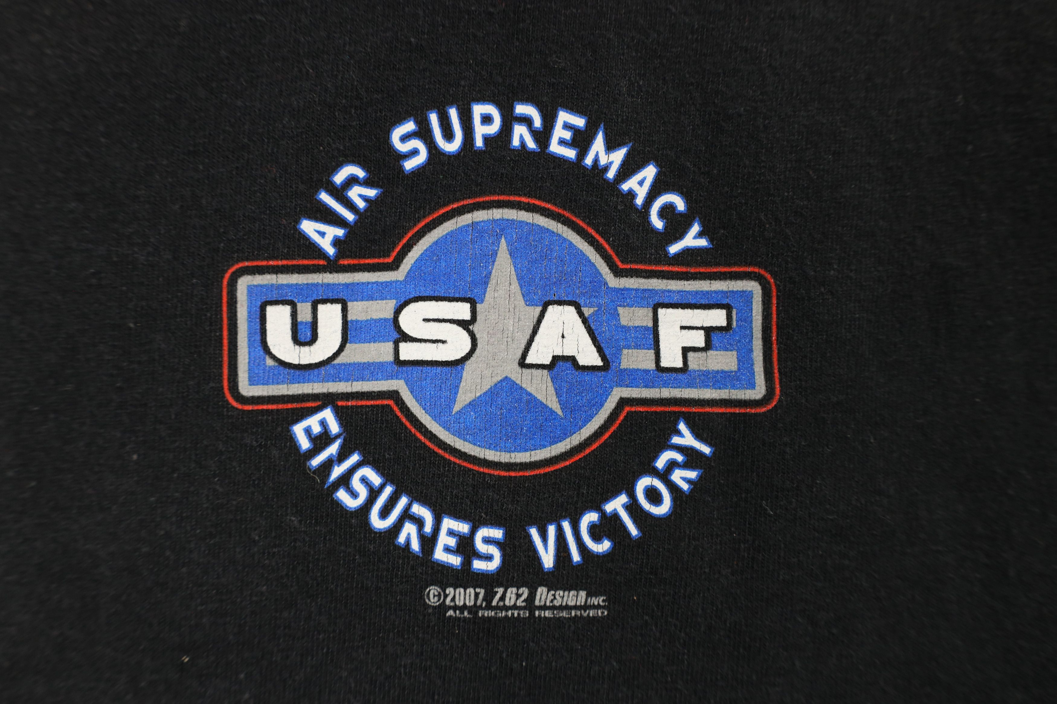 Vintage Vintage Y2K 2007 United States Air Force Jet Plane T-Shirt Size US XL / EU 56 / 4 - 4 Thumbnail