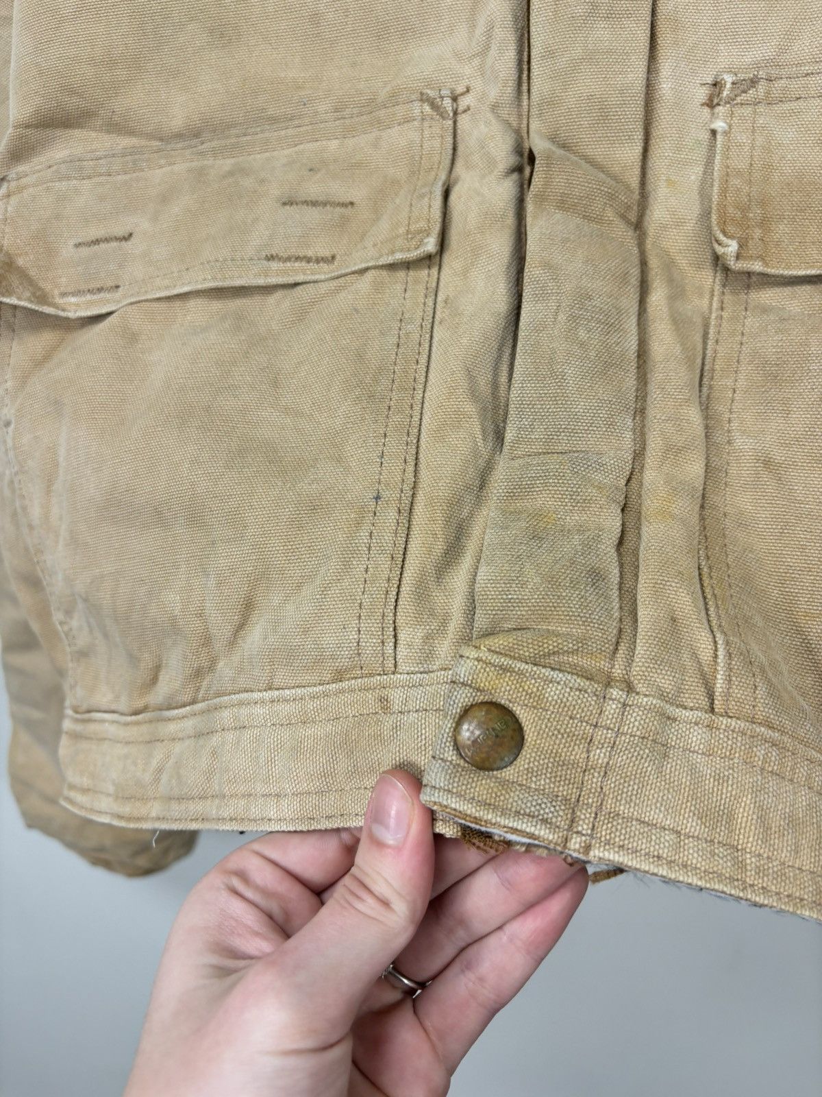Carhartt Vintage 90s Carhartt USA Made Faded Hype Boxy Cropped Jacket Size US L / EU 52-54 / 3 - 10 Thumbnail