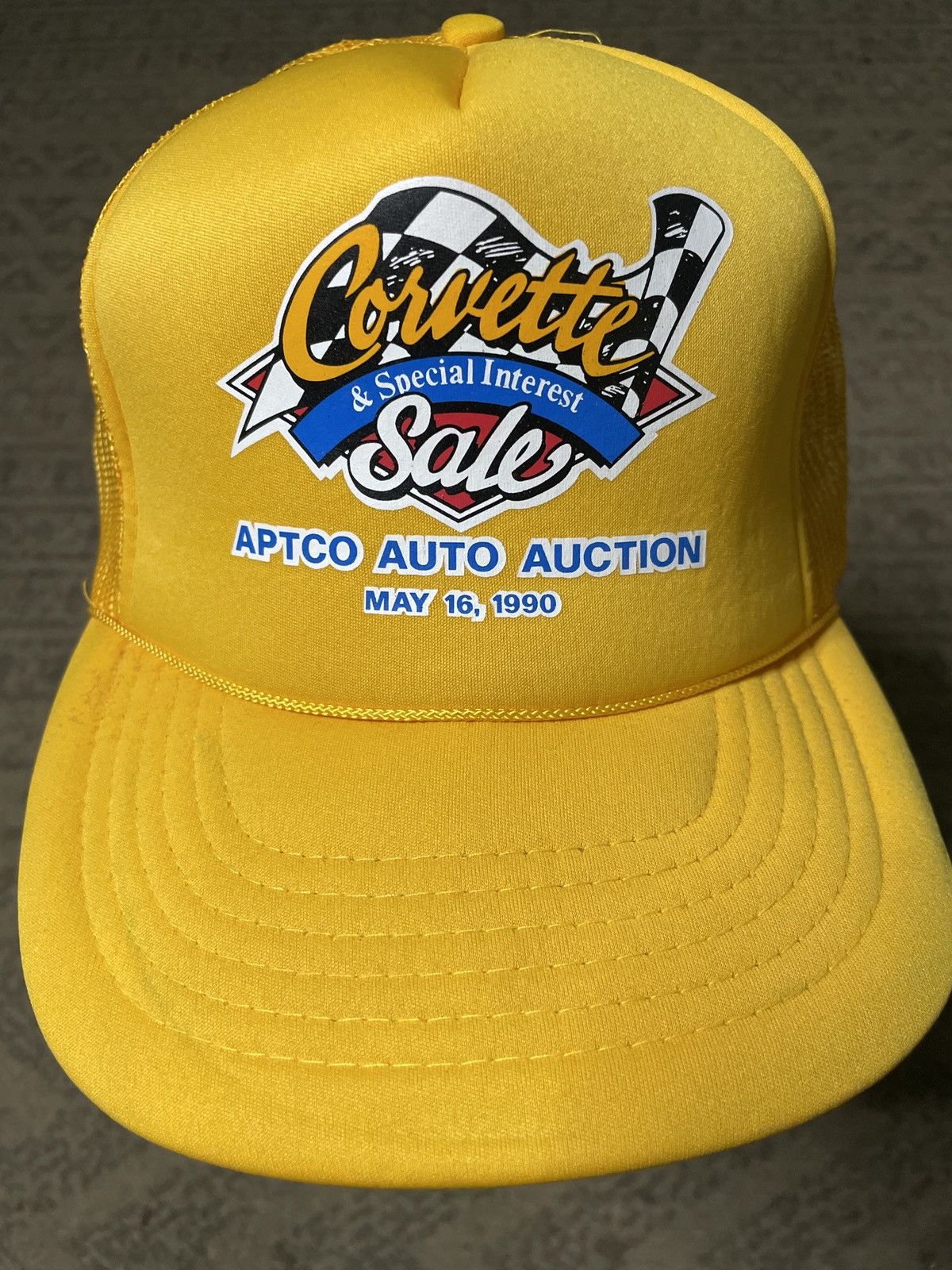 Chevrolet × Vintage Vintage Corvette Snapback Hat Cap auto auction Aptco 1990 🔥 Size ONE SIZE - 1 Thumbnail