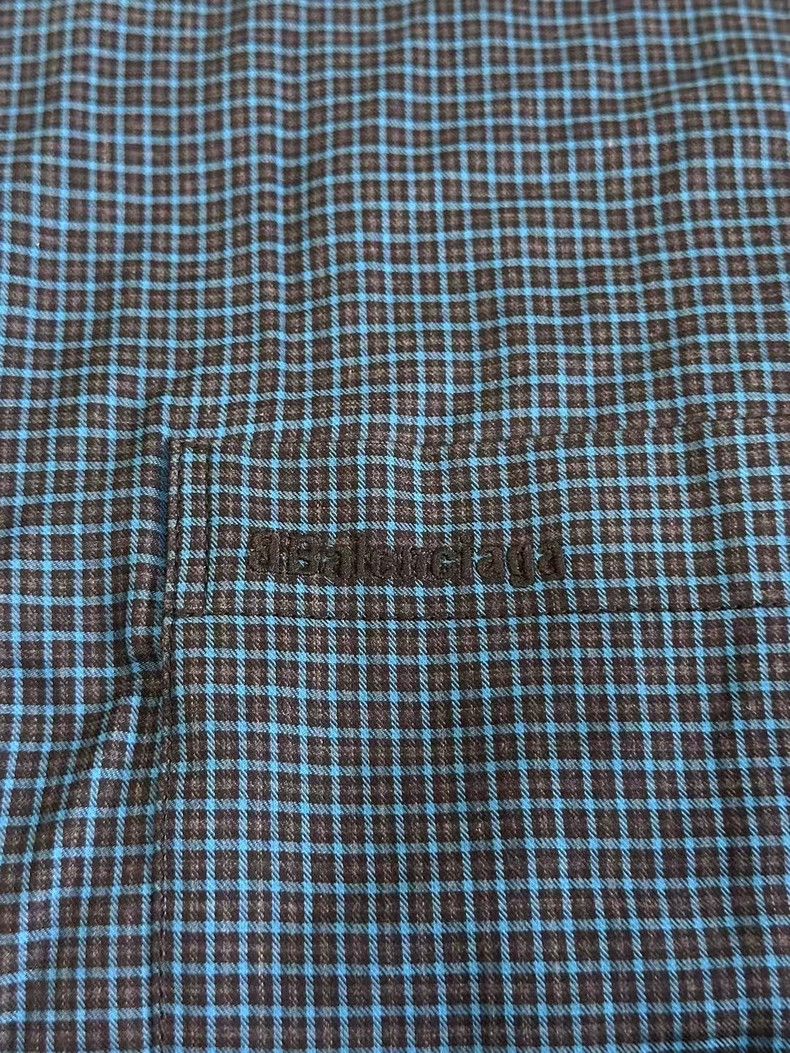 Balenciaga Balenciaga Embroidered Plaid Cotton Jacket Size US XXS / EU 40 - 4 Thumbnail