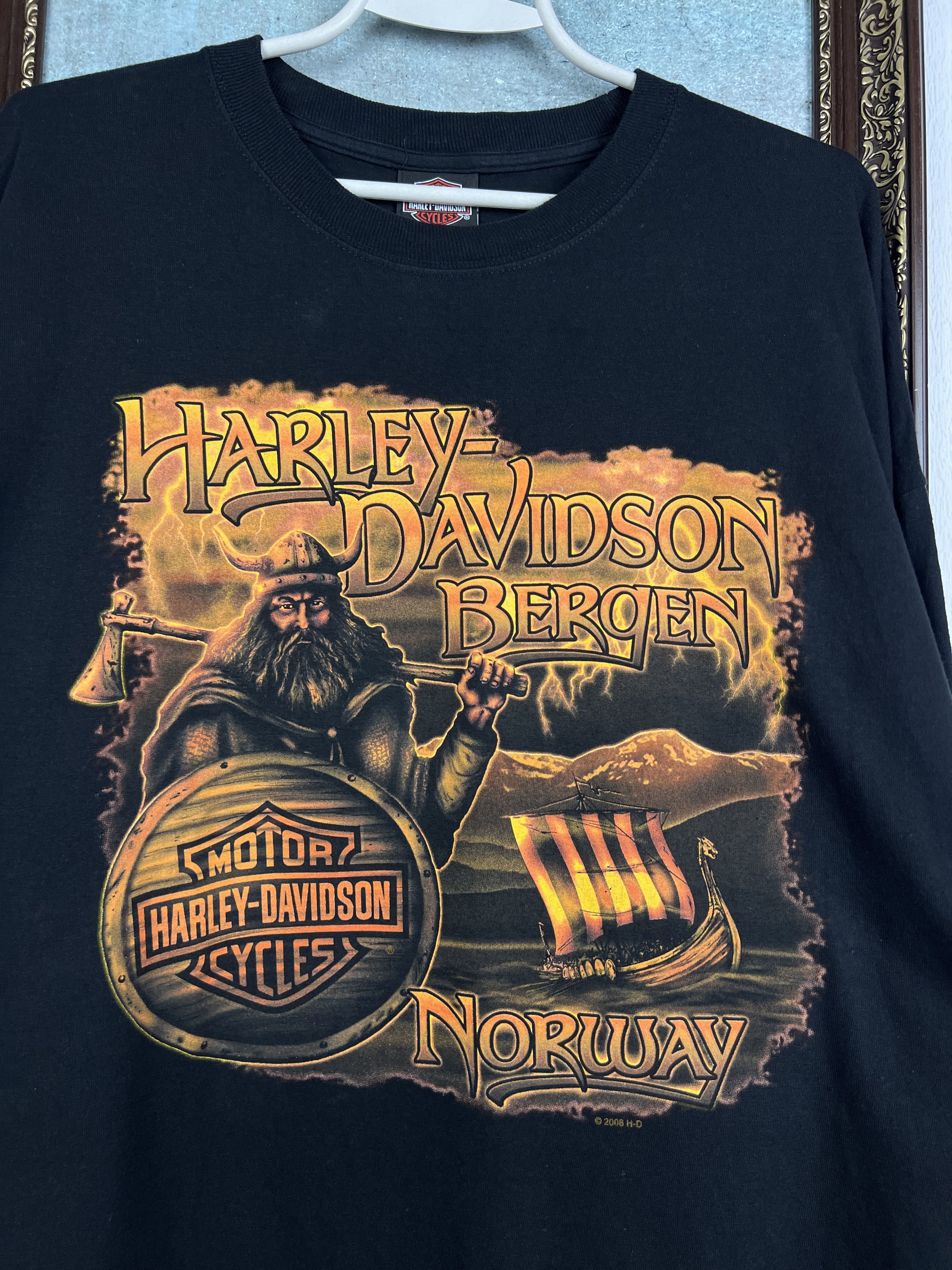 Harley Davidson Norway Over Print Long Sleeve Shirt Jersey Size 3XL Size US XXL / EU 58 / 5 - 4 Thumbnail