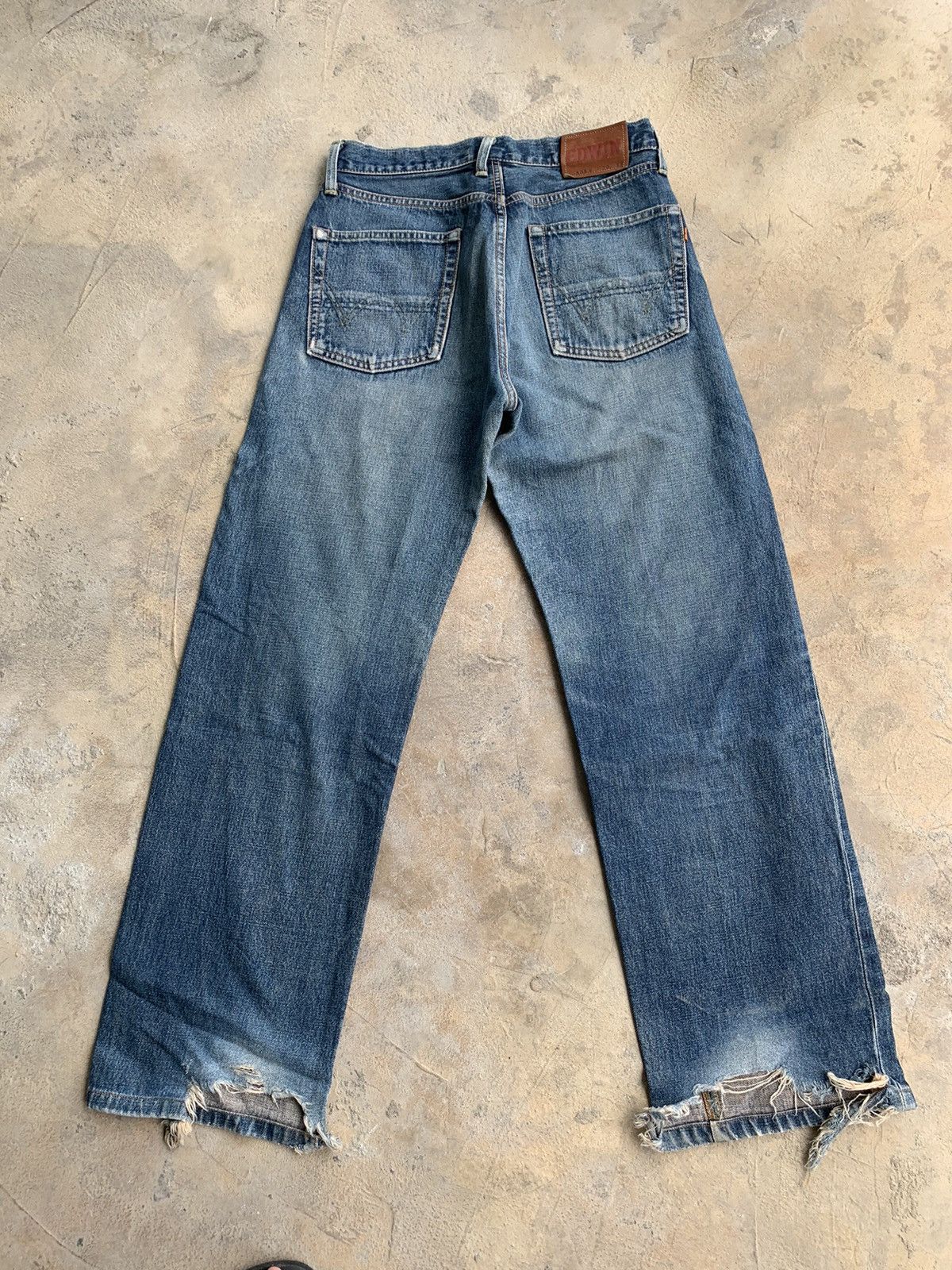 Edwin × Japanese Brand Vintage Edwin 505X Baggy Selvedge Distressed Denim Size US 29 - 2 Thumbnail