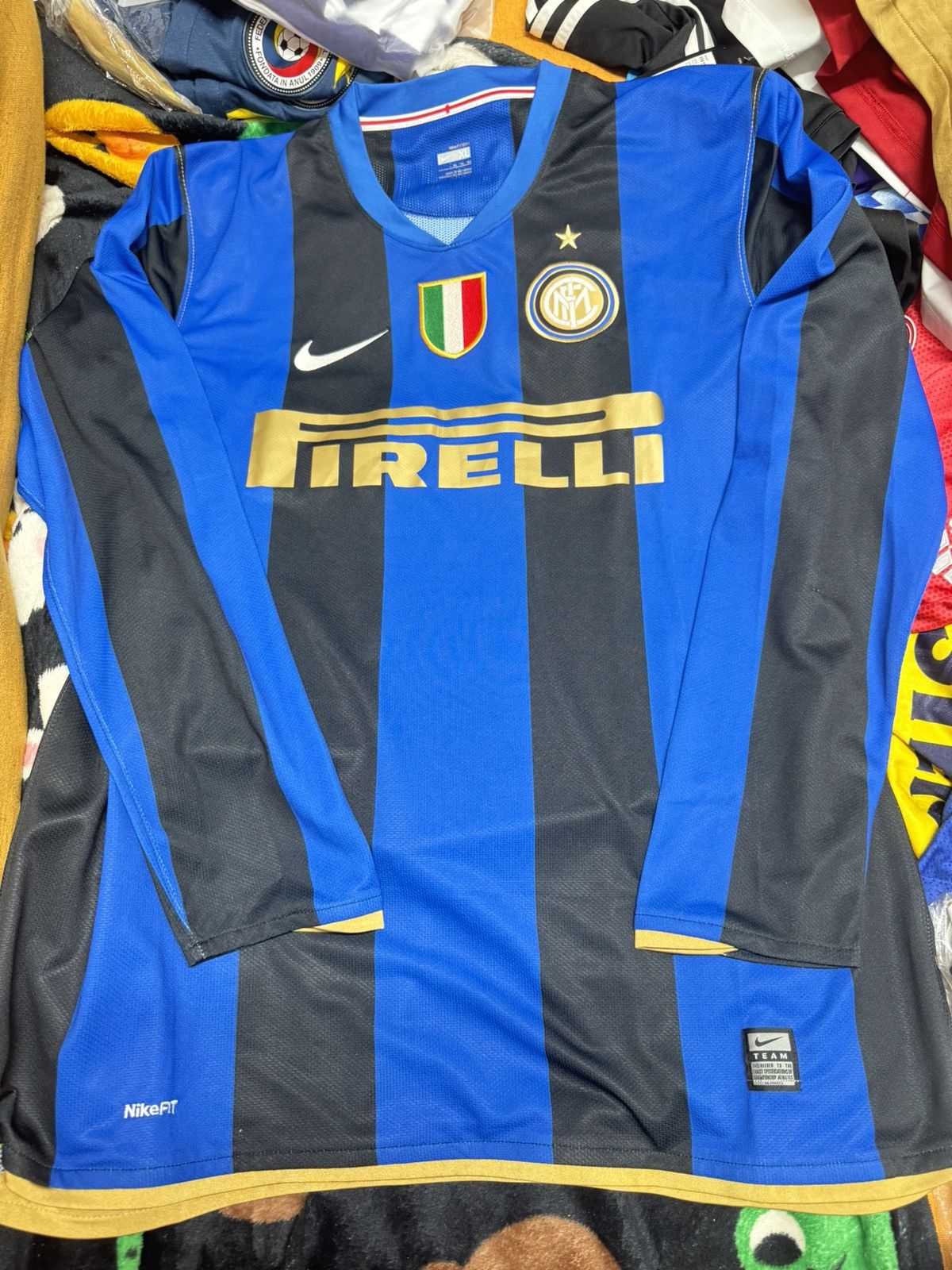 Nike Inter Milan 08/09 P2R player issue L/S shirt #7 Figo | Grailed