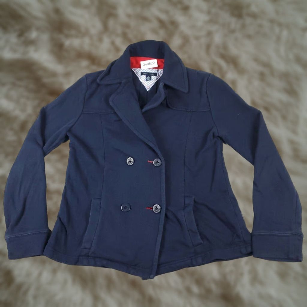 Tommy Hilfiger Tommy Hilfiger Womens Blue Medium Pea Coat Double Breasted Button Jacket Size M / US 6-8 / IT 42-44 - 1 Thumbnail