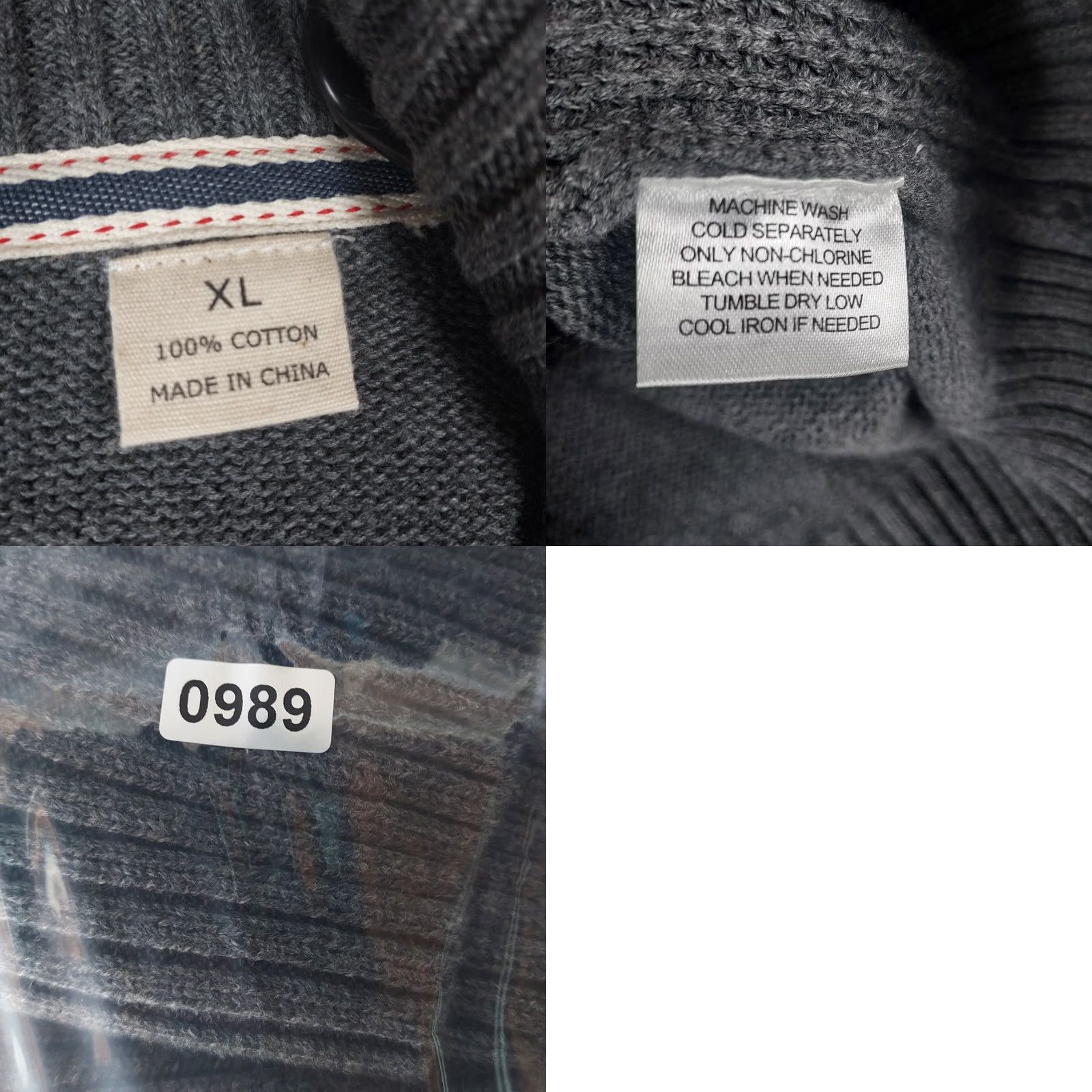 Weatherproof Weatherproof XL Men’s Gray 100% Cotton Knit Pullover Sweater Half Zip Casual Shirt Mens Regular Long Sleeve Mock Neck Zip Knit Winter Fall Clothing Size US XL / EU 56 / 4 - 8 Thumbnail