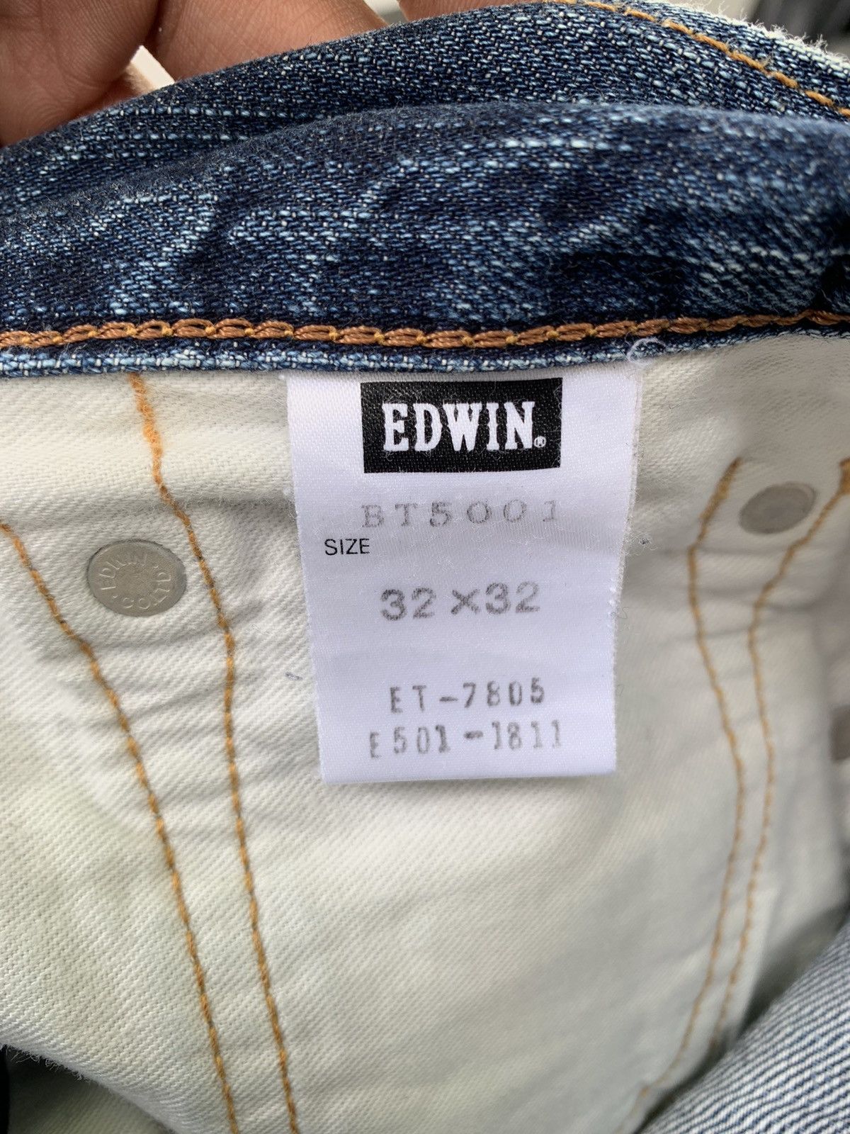 Edwin Vtg Distressed Flare Edwin 503 Blue Trip Japan 🎌 Size US 33 - 12 Thumbnail