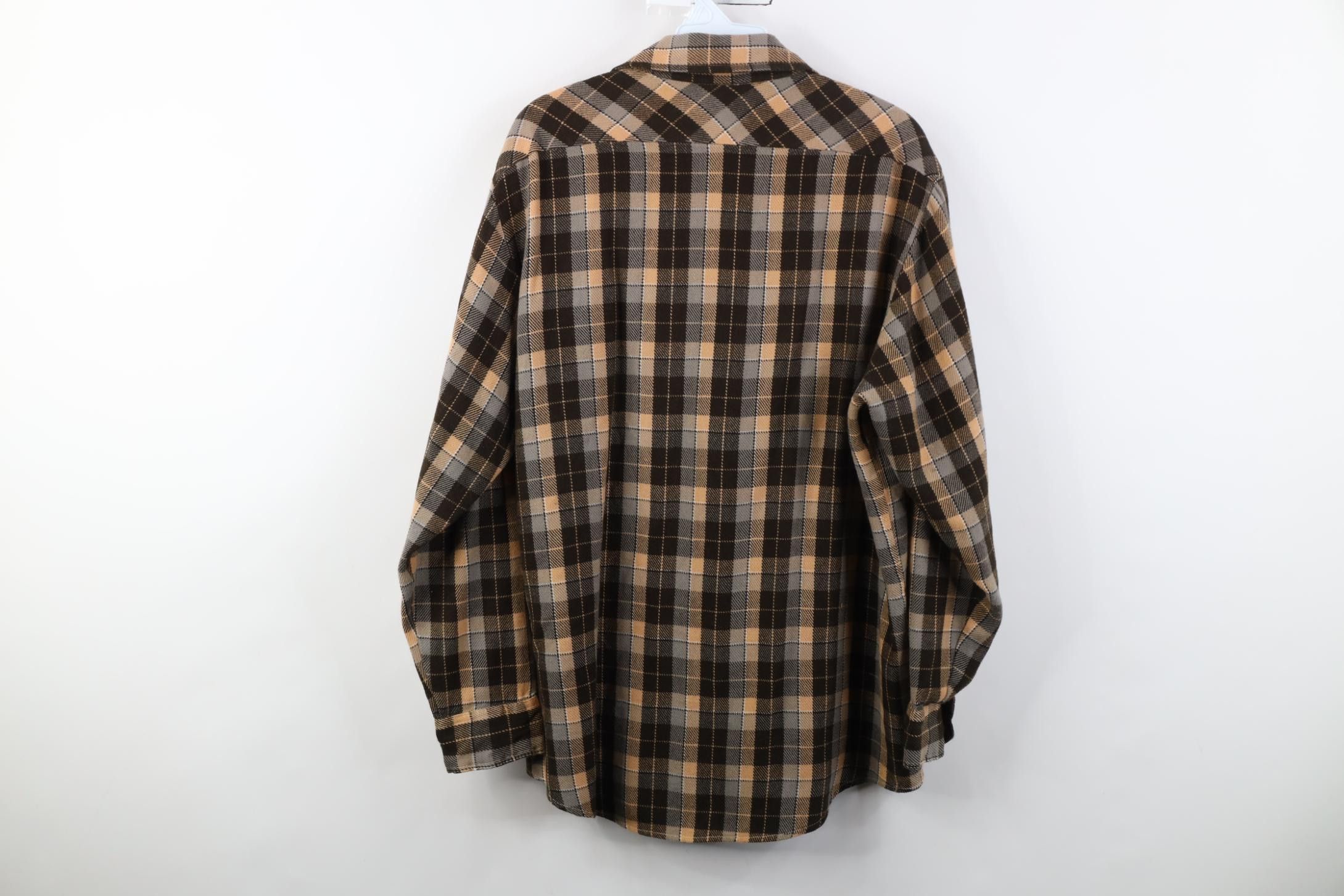 Vintage Vintage 70s Streetwear Flannel Knit Board Button Shirt Plaid Size US L / EU 52-54 / 3 - 12 Thumbnail