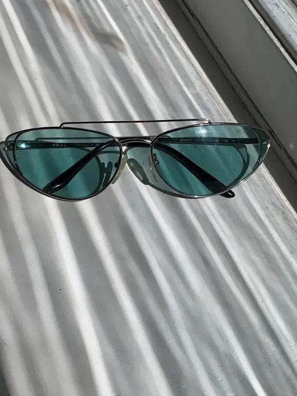 PRADA Sunglasses Rimless Sport Metal Frame Shield Mask MA720