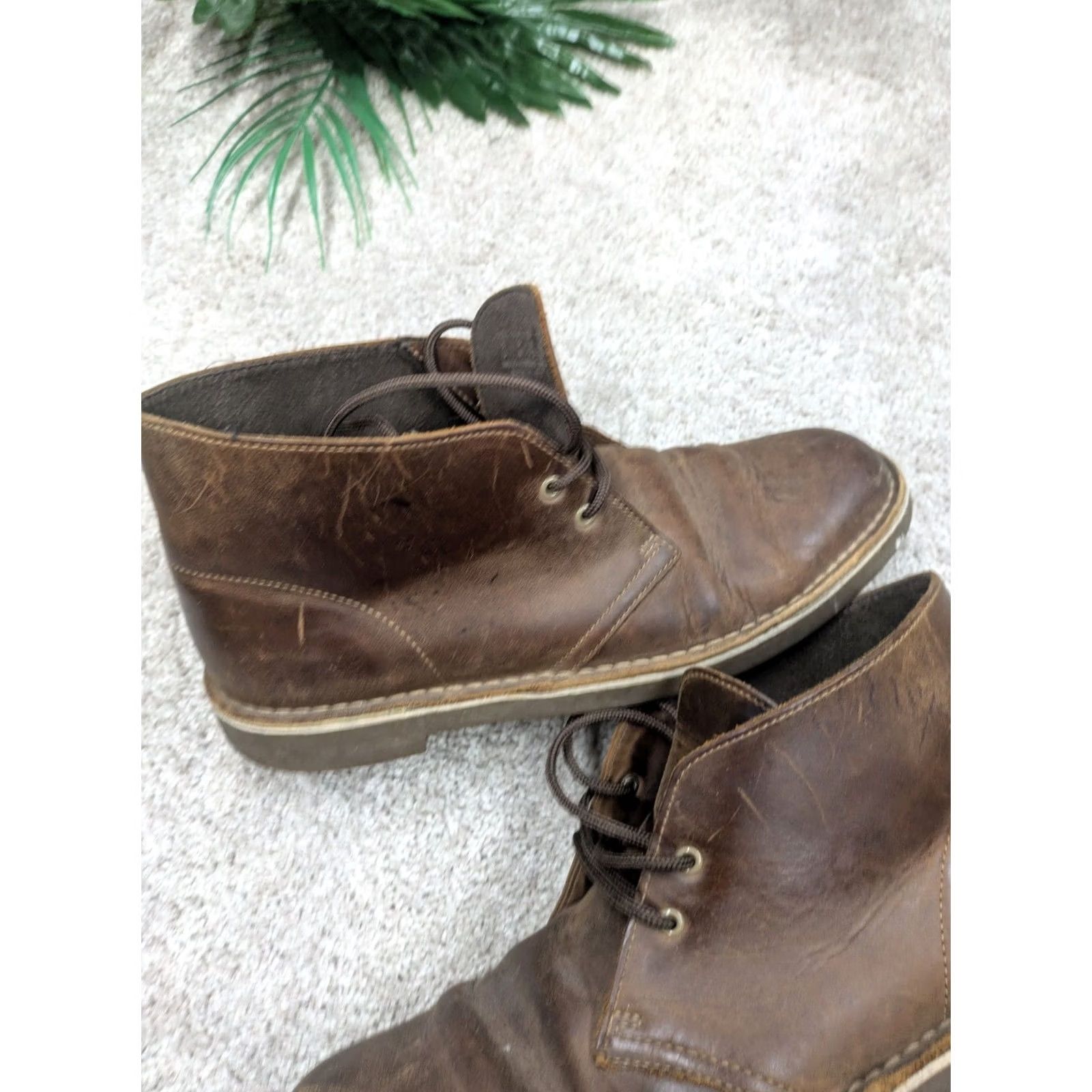 Clarks Clarks Desert Chukka Boot Mens 9 Brown Leather Lace Up Size US M / EU 48-50 / 2 - 3 Thumbnail