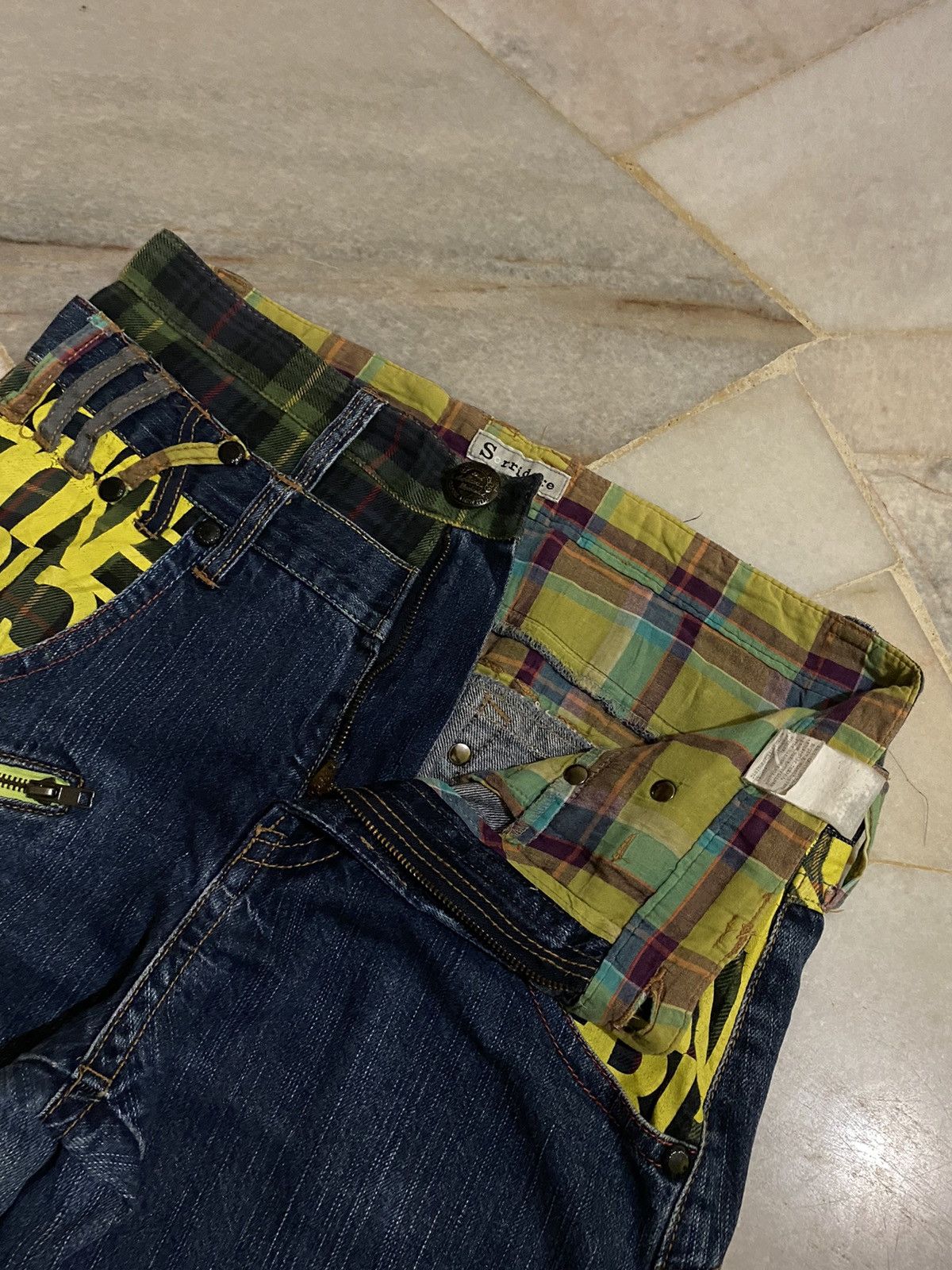 If Six Was Nine Vintage Japan Sorridere Double Waist Punk Style Design Denim Size US 32 / EU 48 - 6 Thumbnail