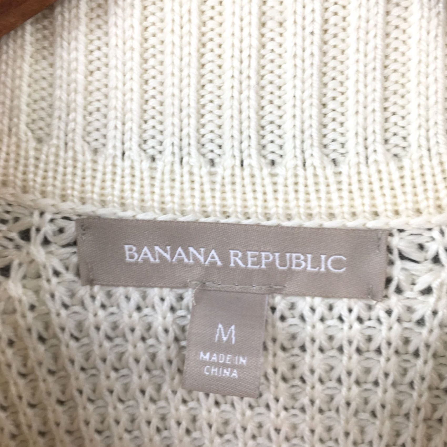 Banana Republic Banana Republic Sweater Womens M White Knitted Long Sleeve Turtleneck Pullover Size M / US 6-8 / IT 42-44 - 6 Thumbnail
