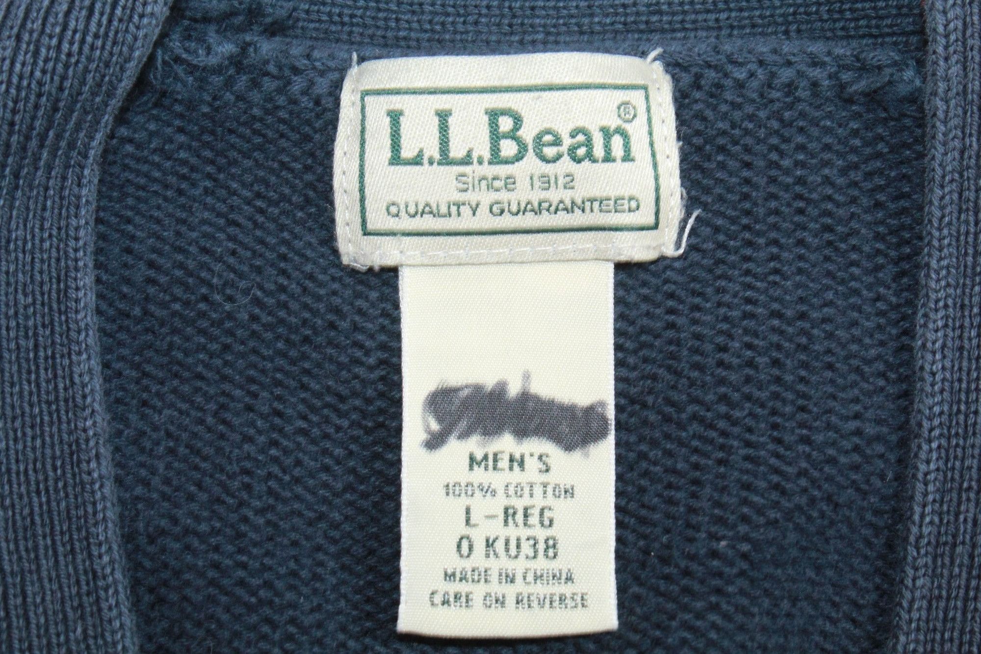 L.L. Bean L.L. Bean Navy Cotton Button Cardigan L Retro Naturecore Size US L / EU 52-54 / 3 - 6 Thumbnail