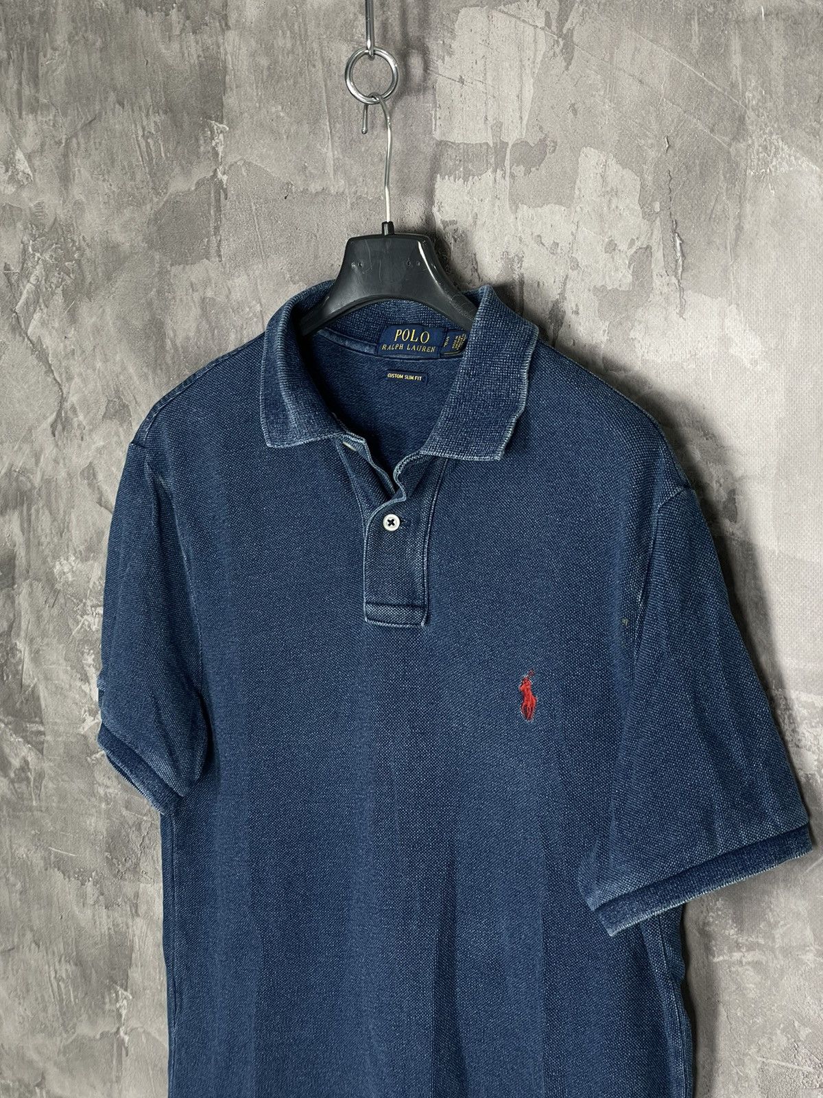 Polo Ralph Lauren × Vintage Vintage Polo Ralph Lauren Factory Faded Y2K Denim T-shirt Size US S / EU 44-46 / 1 - 7 Thumbnail