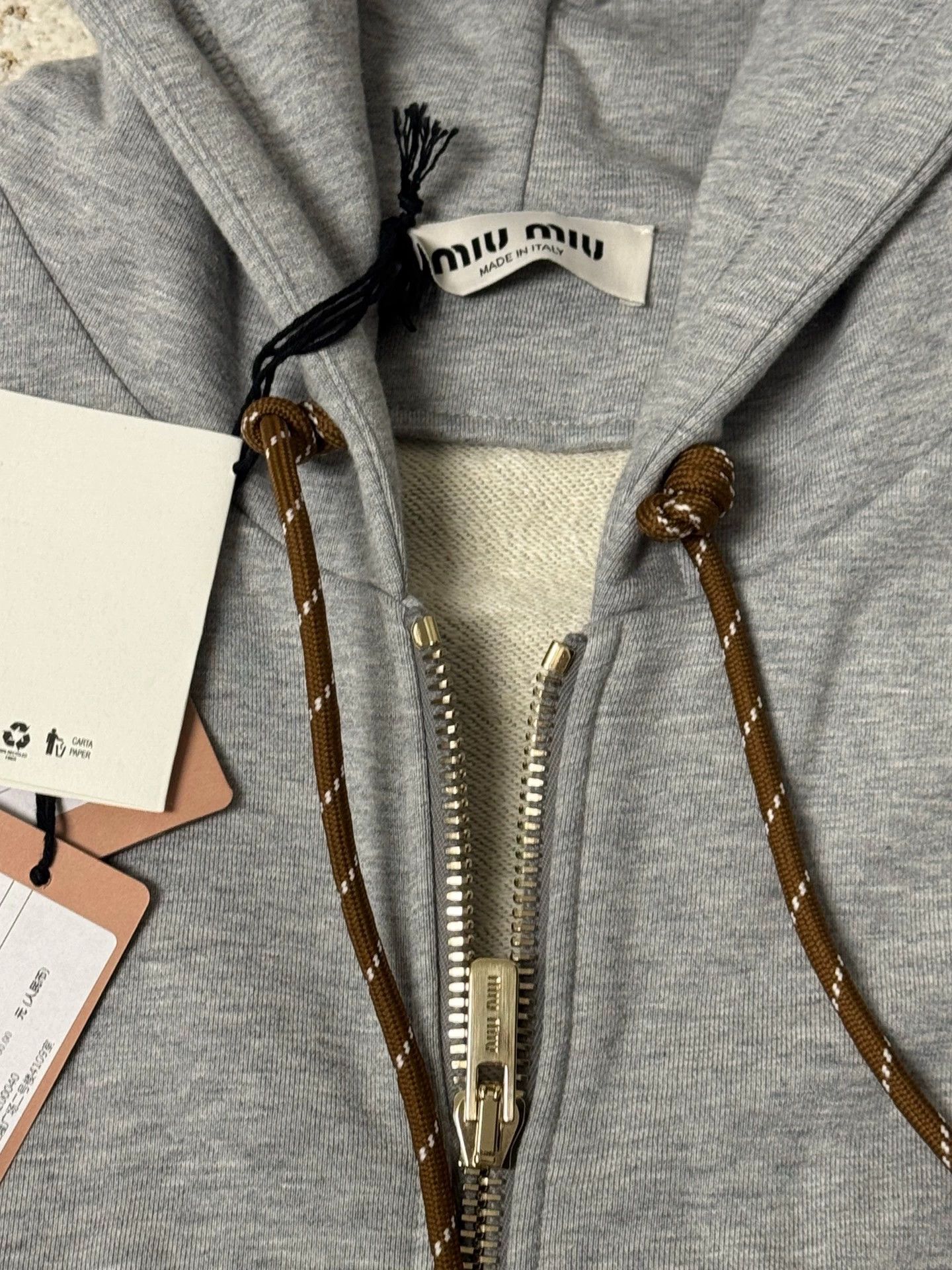 Miu Miu MIU MIU Gray Sweatshirt XS & Shorts 38 Set New Size XS / US 0-2 / IT 36-38 - 3 Thumbnail