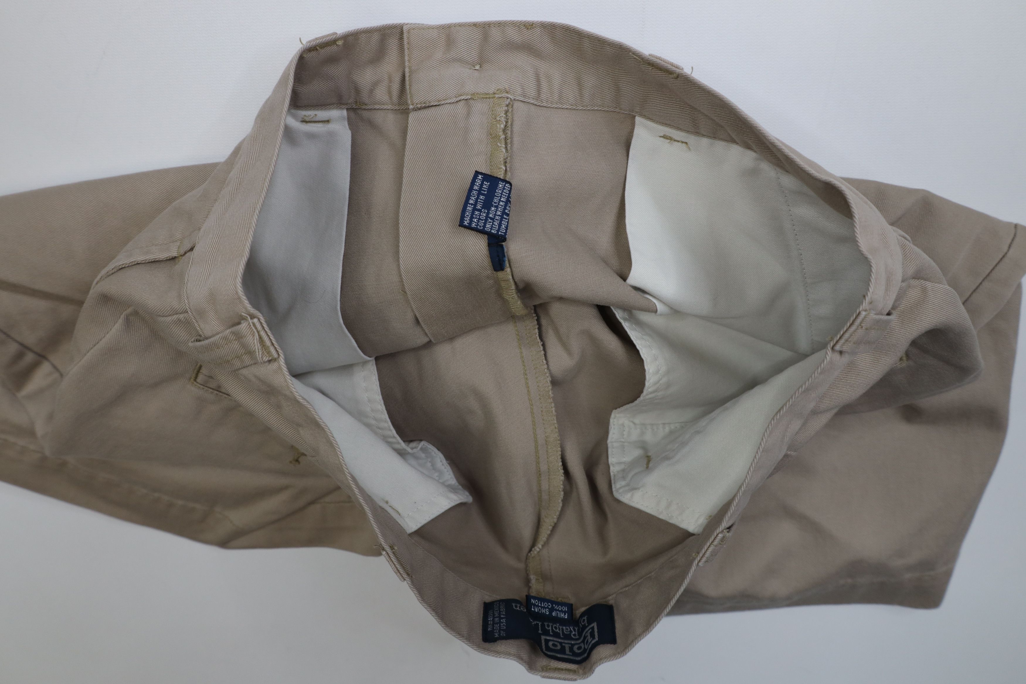 Ralph Lauren Vintage 90s Ralph Lauren Knee Philip Chino Shorts Beige Size US 32 / EU 48 - 8 Thumbnail
