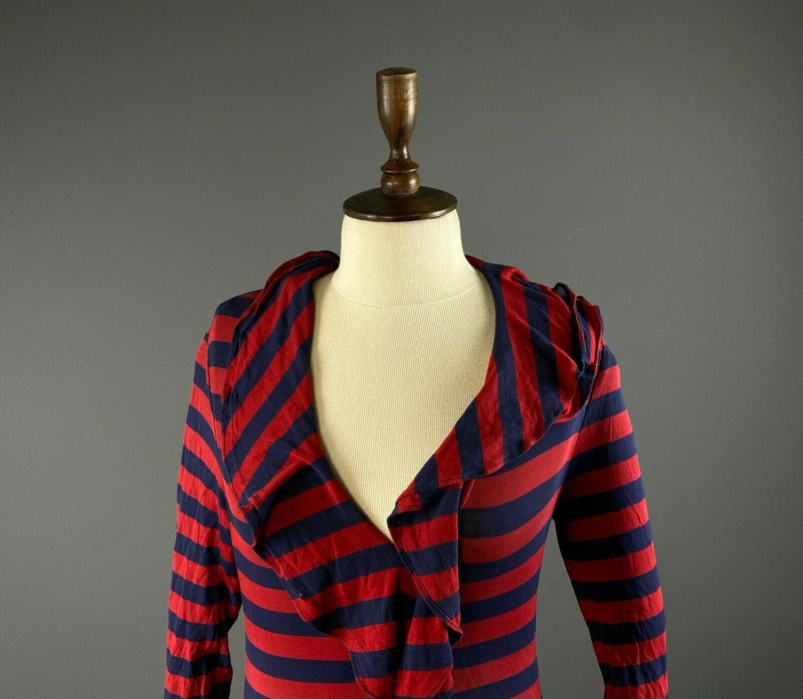 Polo Ralph Lauren Ralph Lauren Blue Red Stripe Long Sleeve V-Neck Dress Size S Size S / US 4 / IT 40 - 2 Thumbnail
