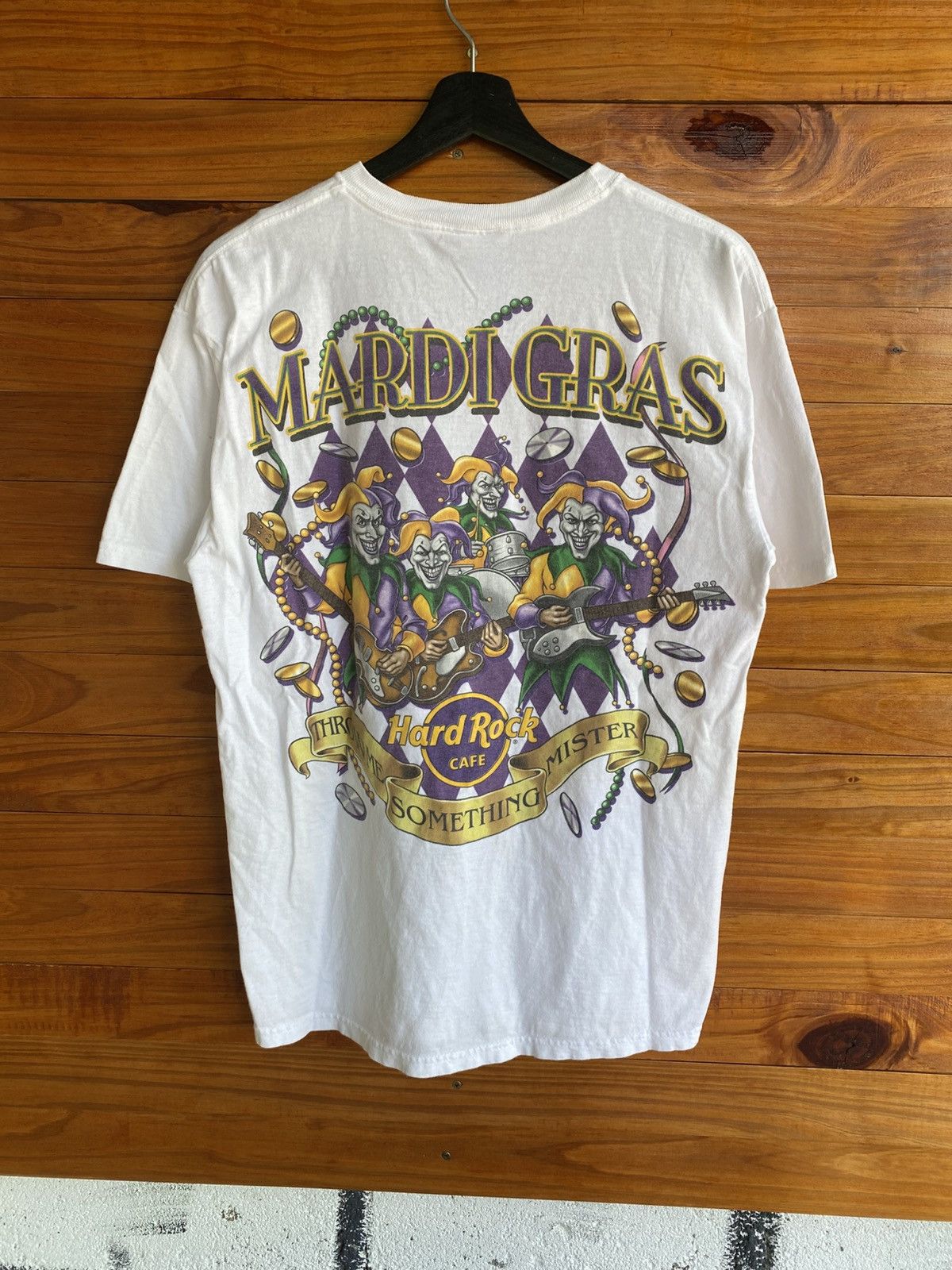 Hard Rock Cafe Vintage Hard Rock Cafe Orlando Mardi Gras T-Shirt 90s White Size US S / EU 44-46 / 1 - 3 Thumbnail