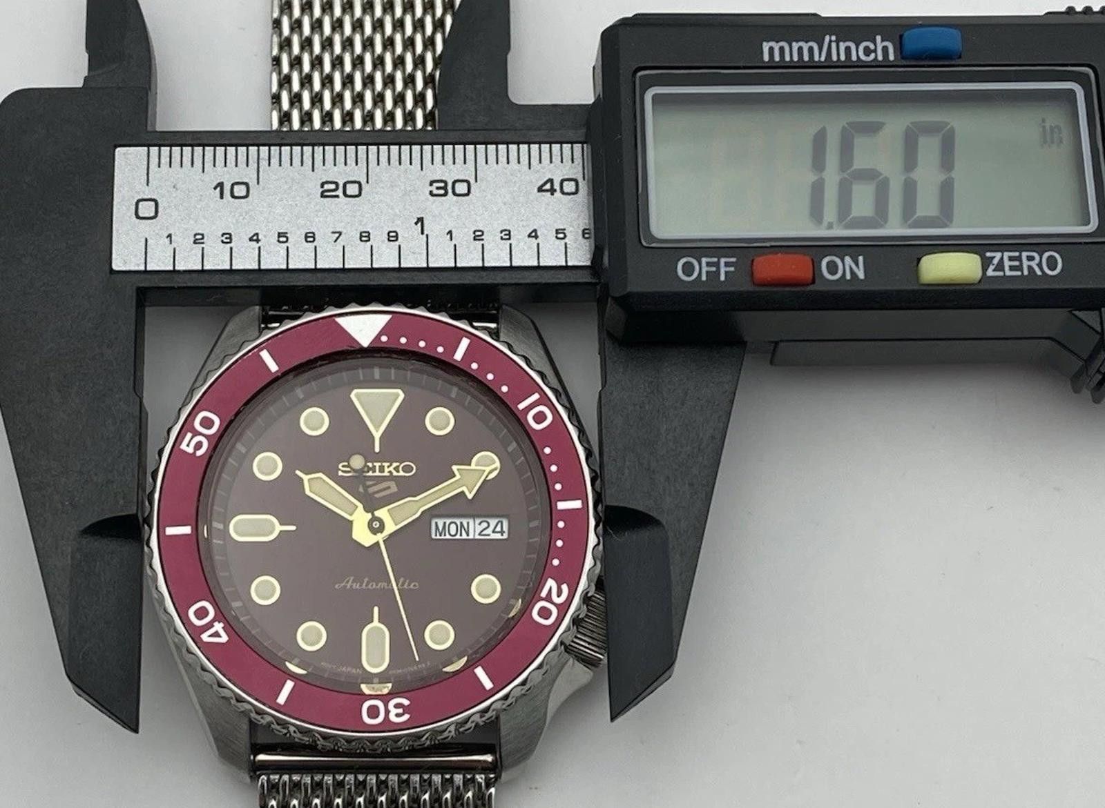 Seiko Seiko 5 Sports Automatic Dive Watch - SRPD69K1 Red /Burgundy Size ONE SIZE - 9 Thumbnail
