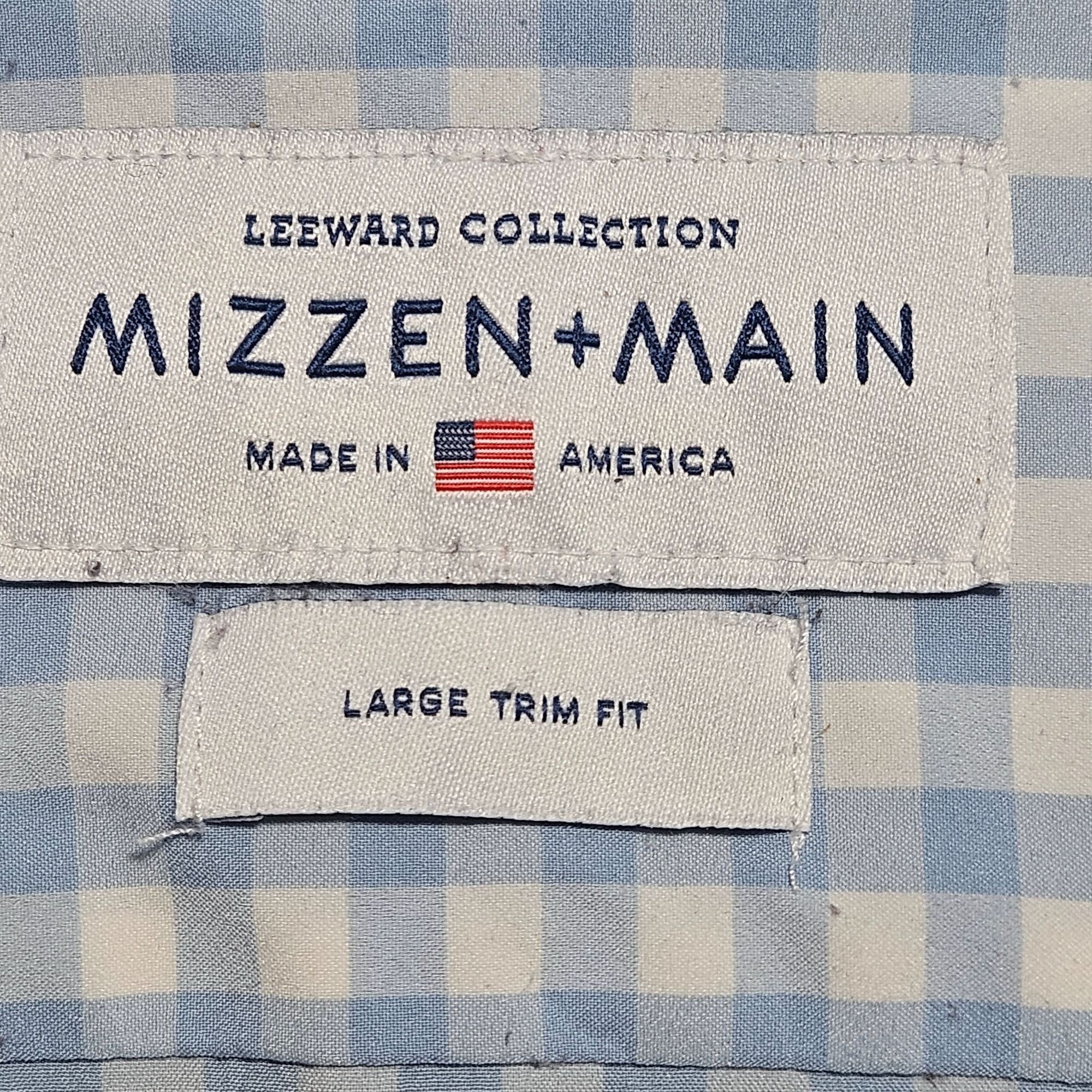 Mizzen+Main Mizzen+Main Men Shirt Blue Gingham L Trim Fit Preppy Office Size US L / EU 52-54 / 3 - 3 Thumbnail