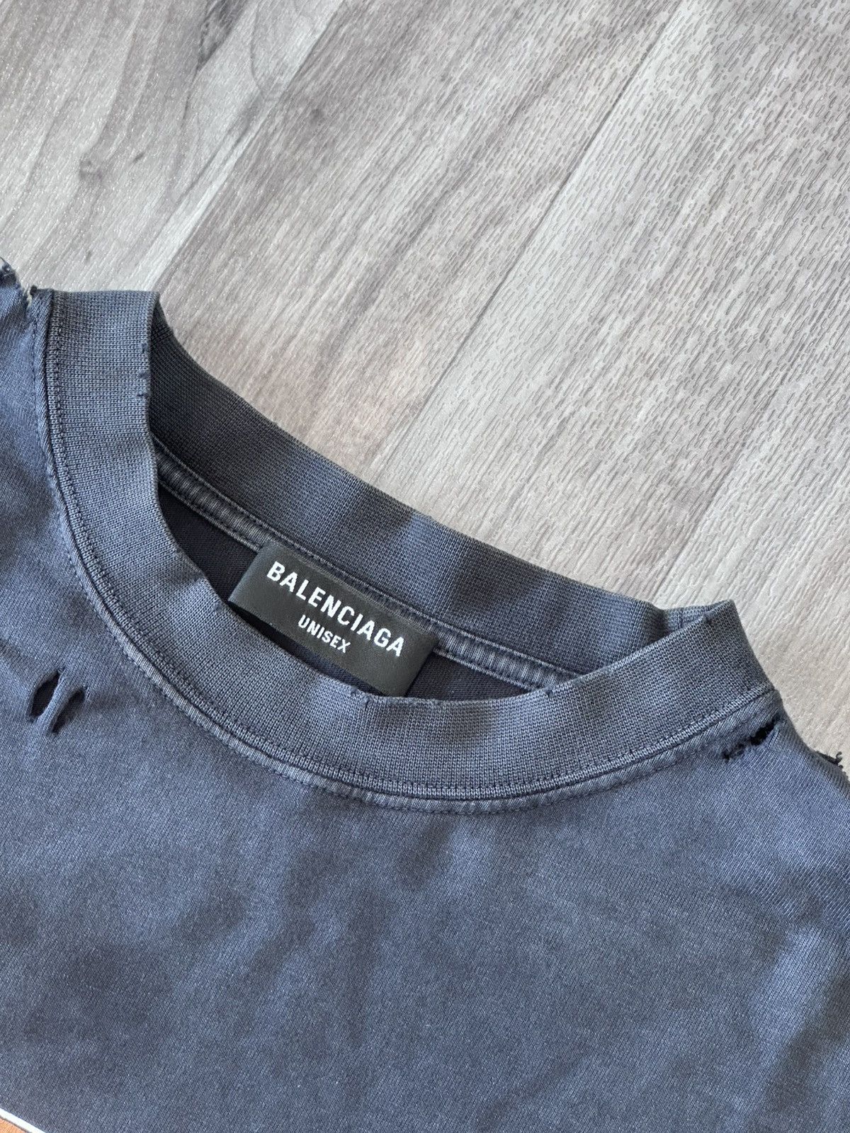 Balenciaga Balenciaga Maison Fondee Medium Fit T-Shirt Navy Size US M / EU 48-50 / 2 - 3 Thumbnail