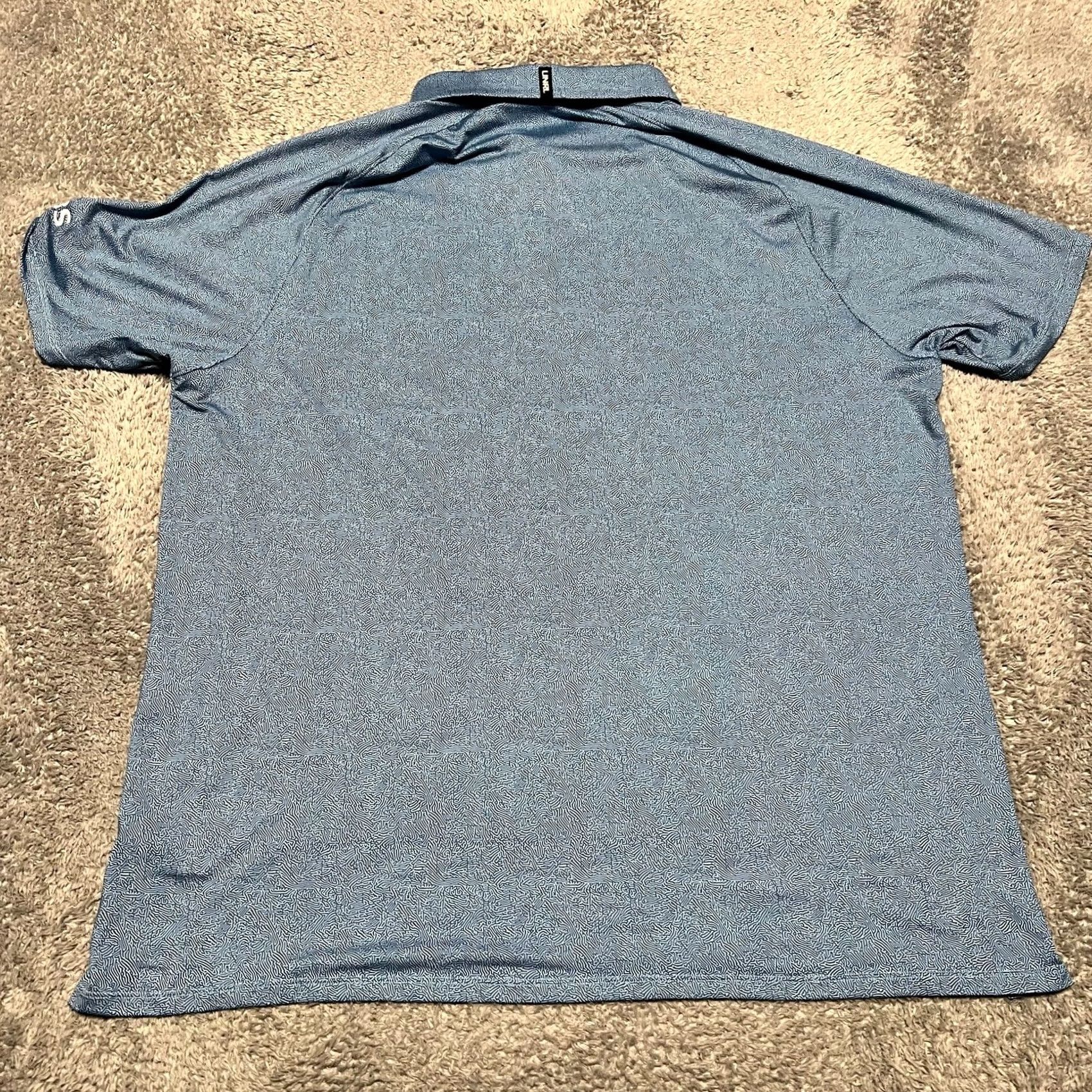 Vintage UNRL Polo Shirt Mens XXL Blue Geometric All Over Print Performance Stretch Shirt Mens 2XL Blue Geometric All Over Print Performance Stretch Size US XXL / EU 58 / 5 - 4 Thumbnail