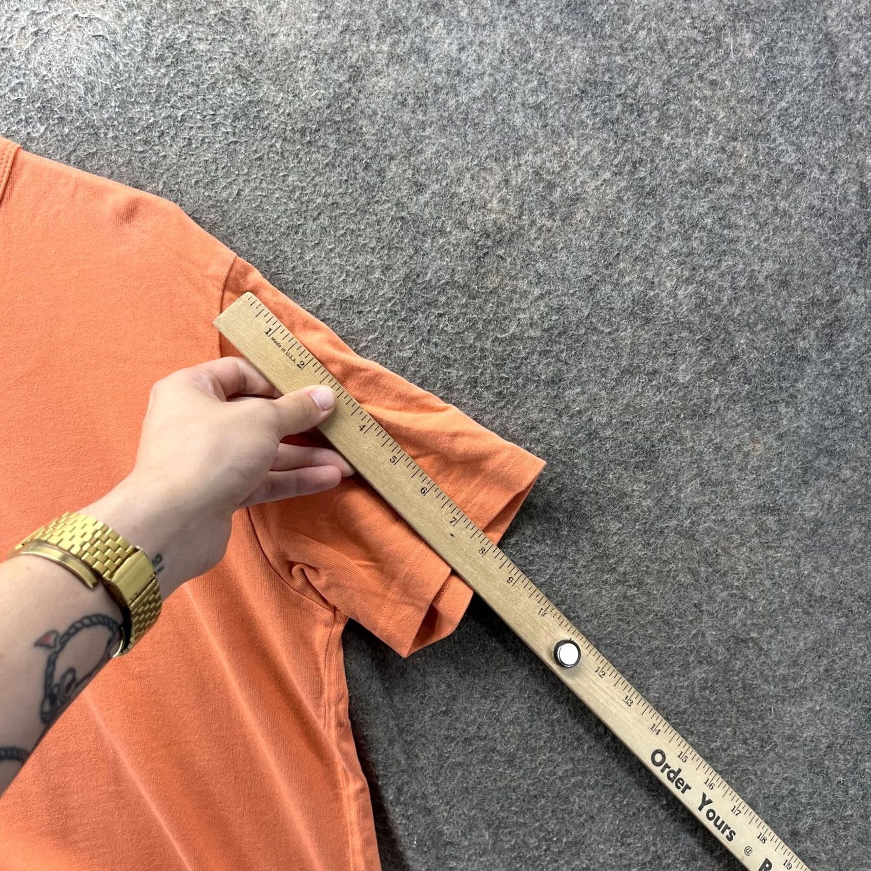 Zara Zara Shirt Mens M Orange Crewneck Short Sleeve Casual Basic Cotton Tee Size US M / EU 48-50 / 2 - 4 Thumbnail