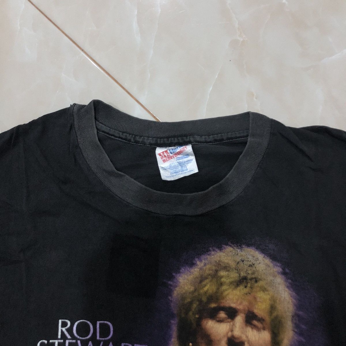 Band Tees × Hanes × Vintage Vintage Rod Stewart Tee Shirt Size US L / EU 52-54 / 3 - 2 Thumbnail