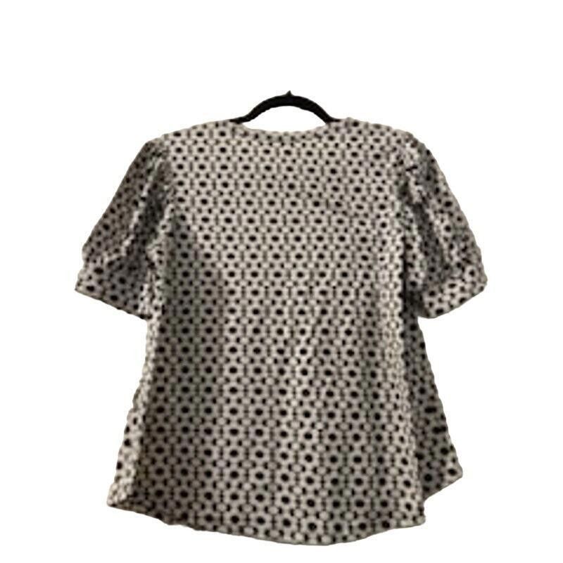 Designer Kim & Cami Black & White Floral Print Puff Sleeve SZ Medium Size M / US 6-8 / IT 42-44 - 2 Thumbnail