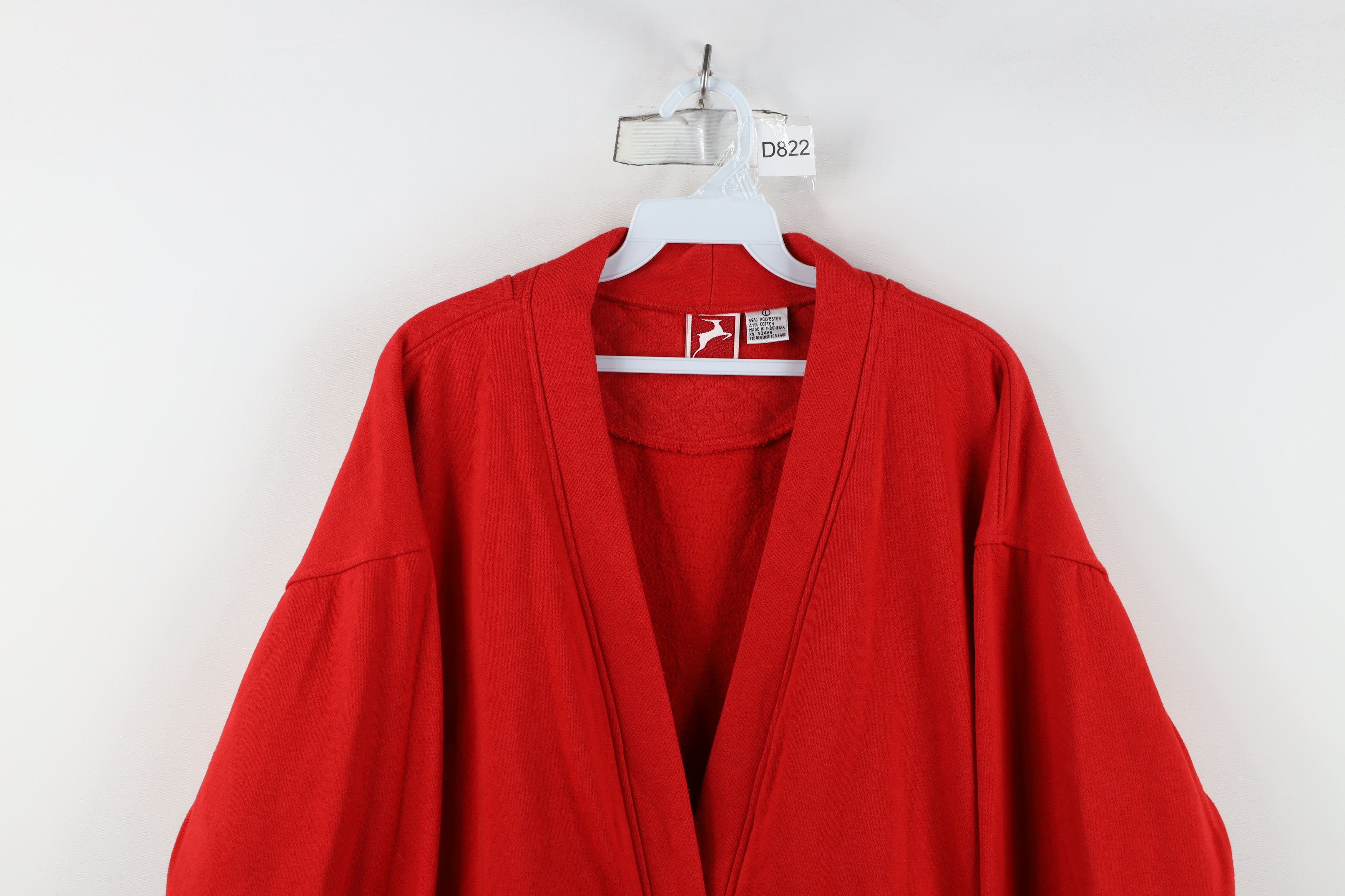 Vintage Vintage 90s Streetwear Button Cardigan Sweatshirt Red Size L / US 10 / IT 46 - 2 Thumbnail