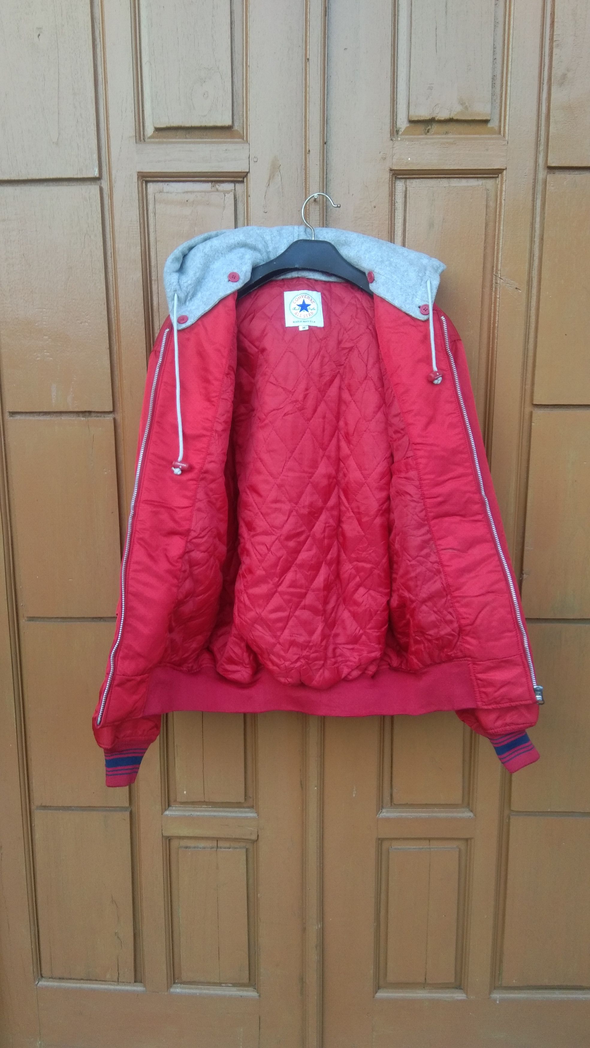 Converse × Vintage Vtg Converse varsity with hoodie jacket Size US M / EU 48-50 / 2 - 5 Thumbnail