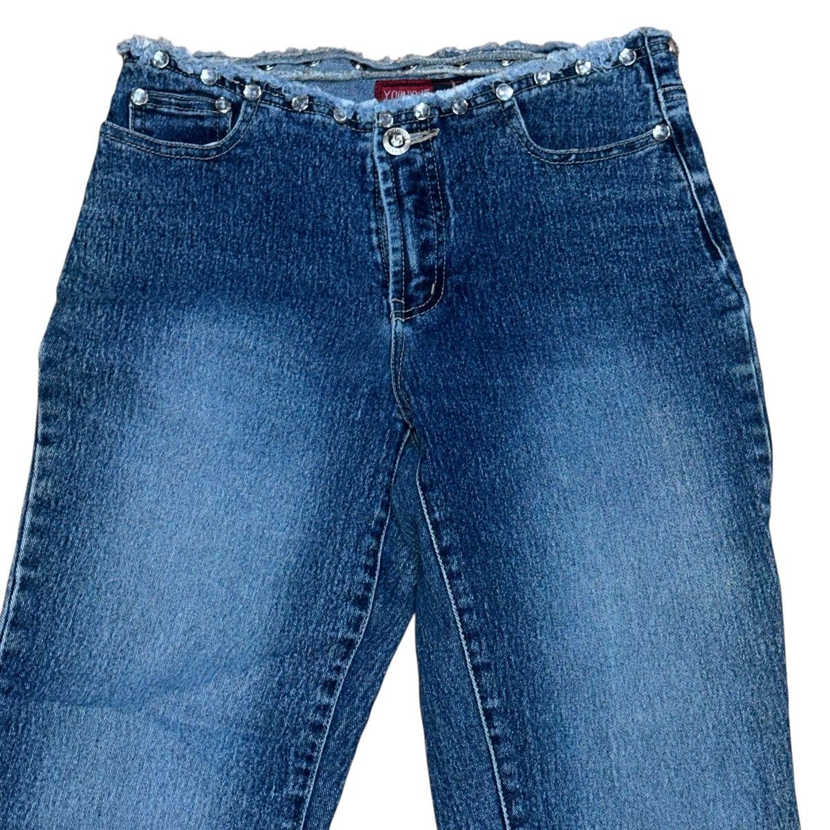 Other Vintage Y2K Younique embellished waist flare leg jeans Size 26" / US 2 / IT 38 - 2 Thumbnail