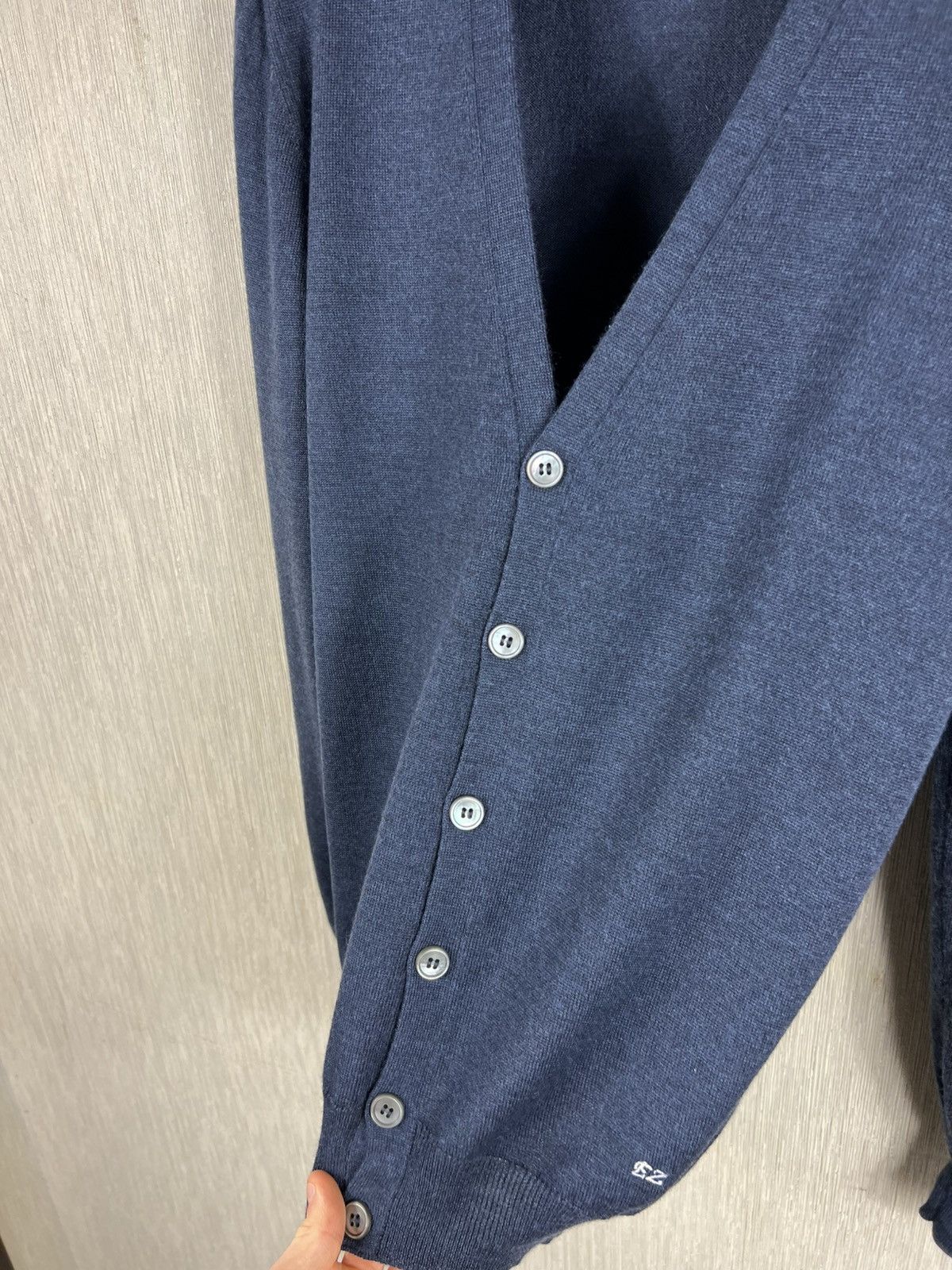 Gran Sasso Gran Sasso italy virgin wool merino navy cardigan sweater Size US S / EU 44-46 / 1 - 10 Thumbnail