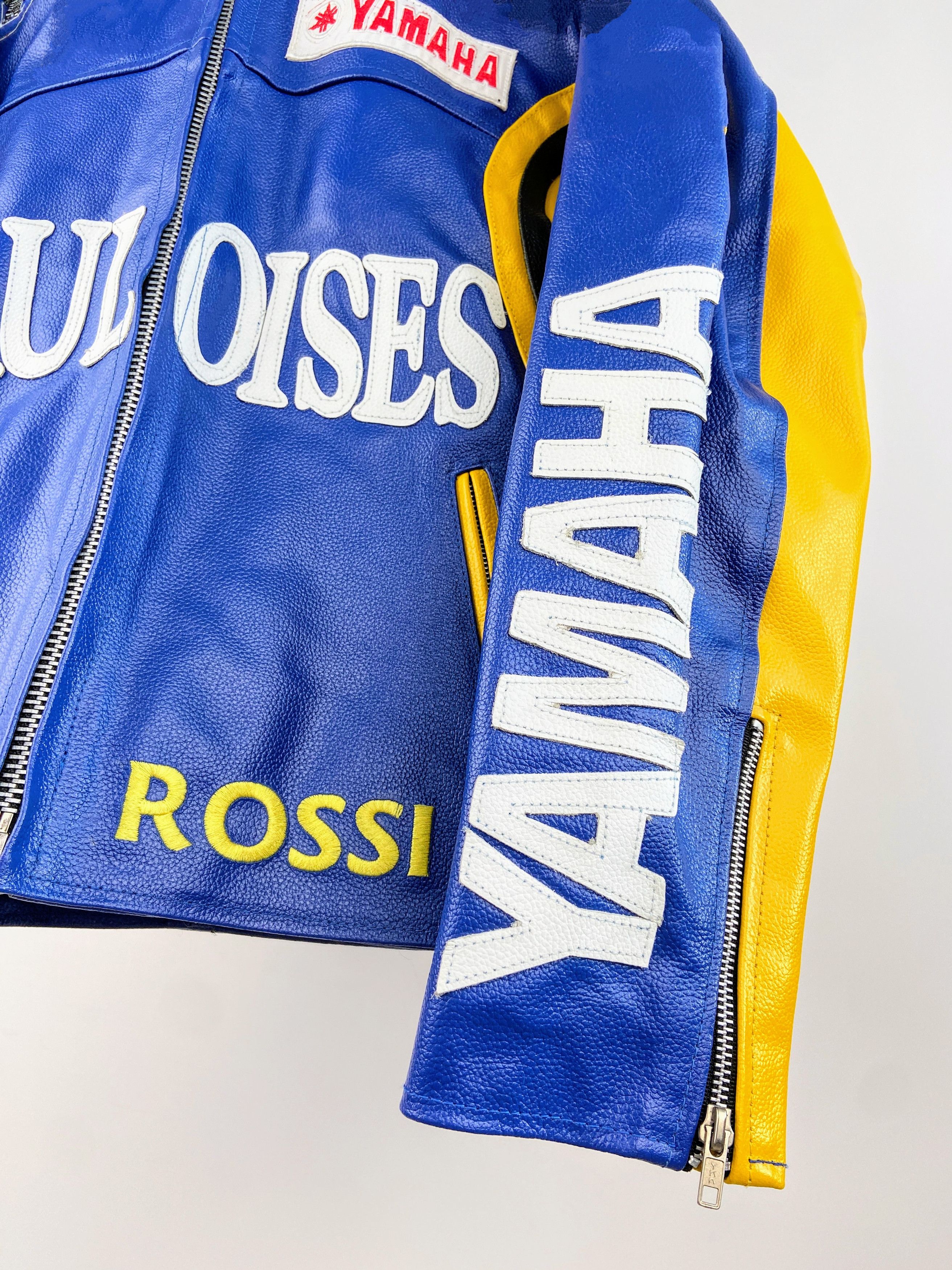 Yamaha 🏍️🔥 YAMAHA 🔥 RACING LEATHER JACKET RARE Size US L / EU 52-54 / 3 - 6 Thumbnail