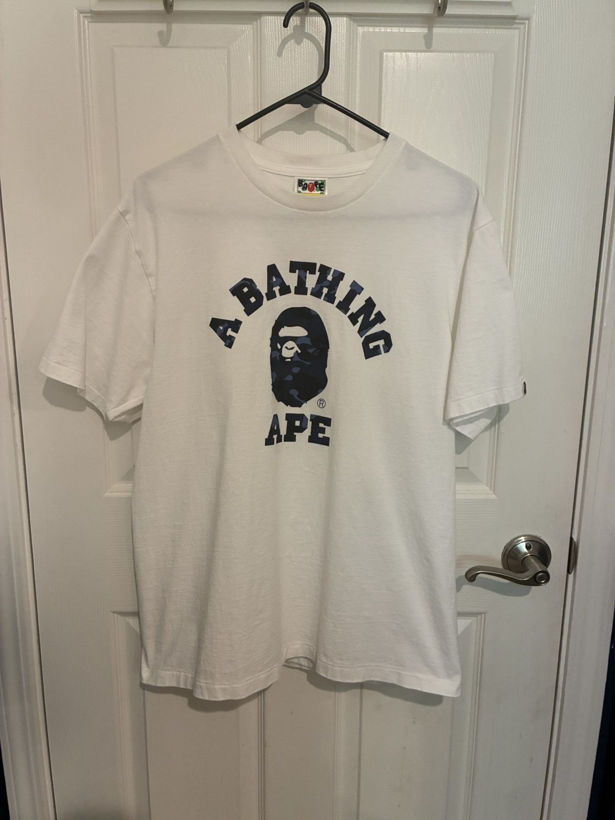 Bape College Blue Camo Tee
