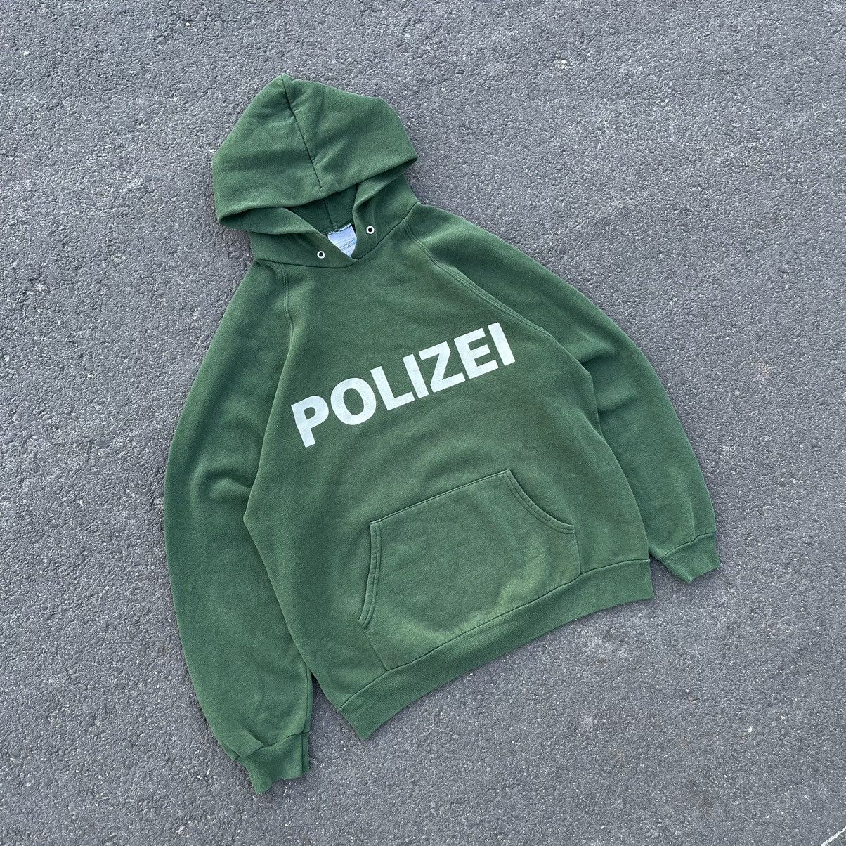 VINTAGE POLIZEI HOODIE KANYE WEST VETEMENTS Y2K WASHED