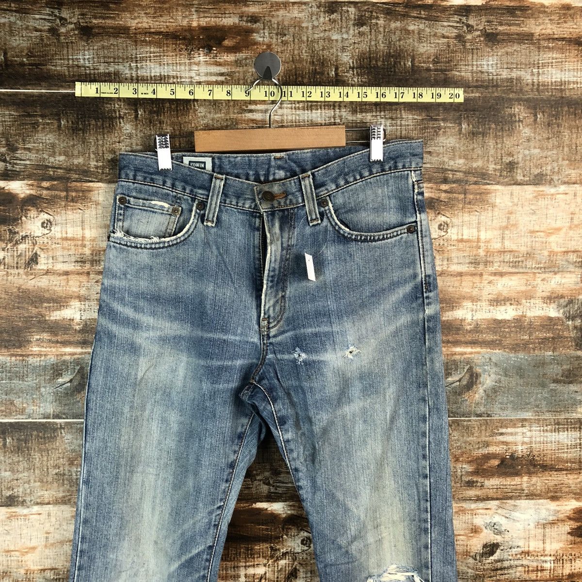 Edwin Edwin japan vintage ripped distressed Denim Pants #A1414 Size US 32 / EU 48 - 4 Thumbnail