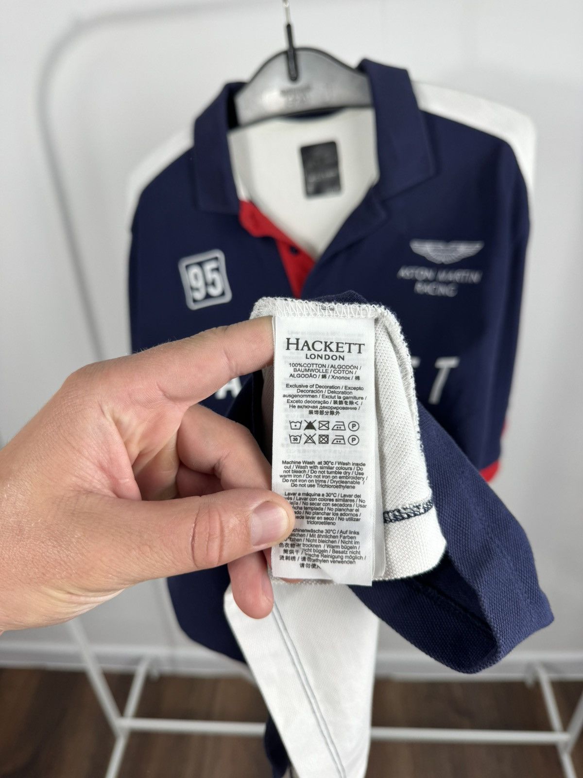 Hackett Hackett Aston Martin Racing Polo Shirt XL Navy Motorsport Size US XL / EU 56 / 4 - 8 Thumbnail