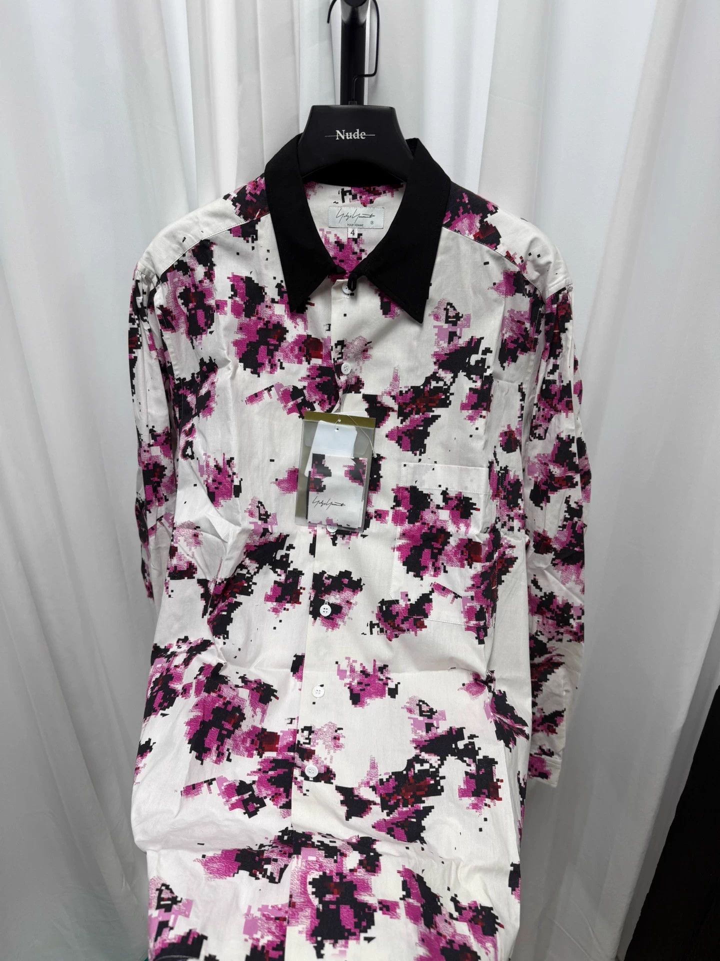 Yohji Yamamoto Yohji Yamamoto Pour Homme Mosaic Flower Relaxed Shirt Size US XL / EU 56 / 4 - 6 Thumbnail