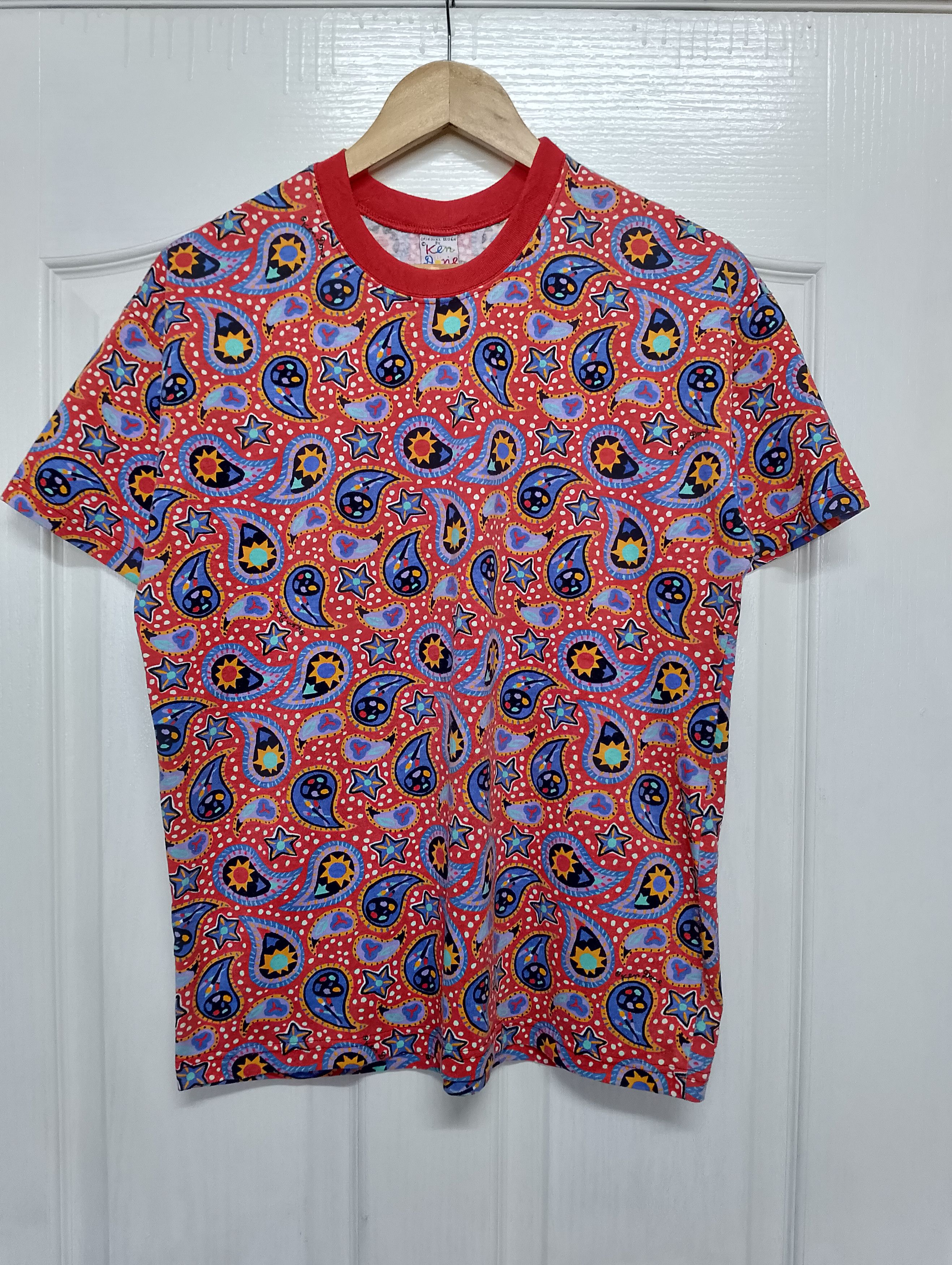 Vintage KEN DONE Paisley Fullprint Tee Hippies Size US M / EU 48-50 / 2 - 5 Thumbnail