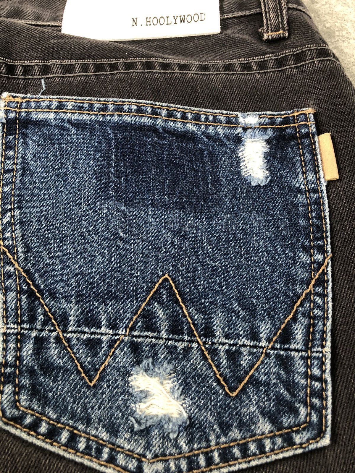 N.Hoolywood N. Hoolywood Double Sided Two Tone Denim Distressed Size US 32 / EU 48 - 13 Thumbnail