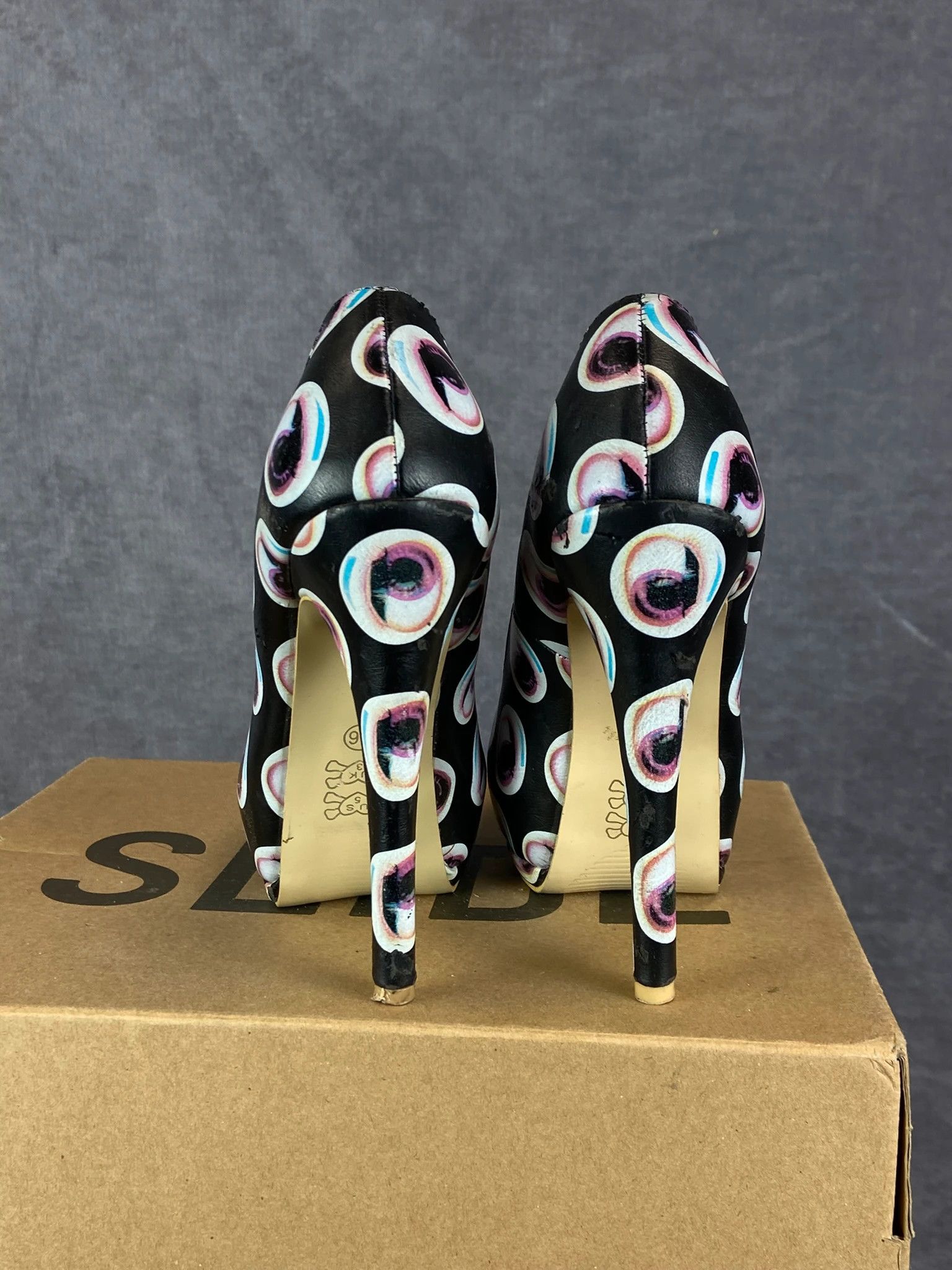 Iron Fist Black & White Heels EU 36 Size US 6 / IT 36 - 3 Thumbnail